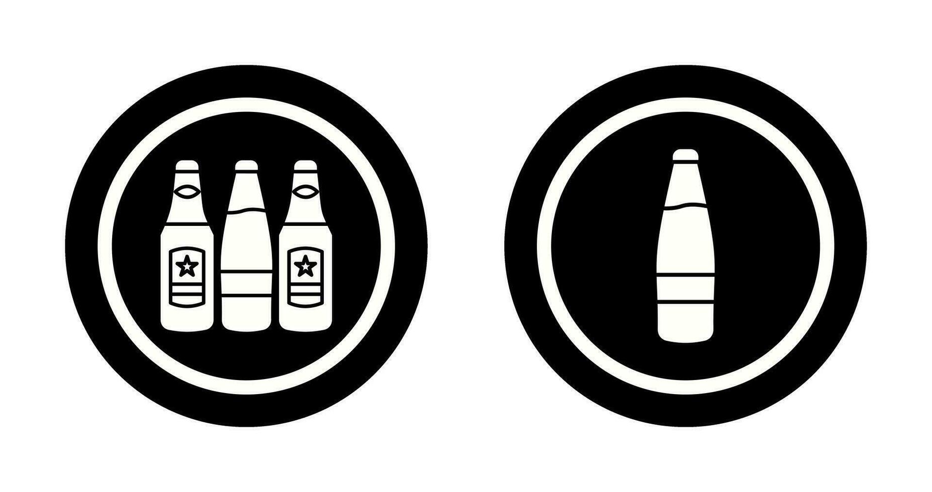 cerveza botellas y alcohol icono vector