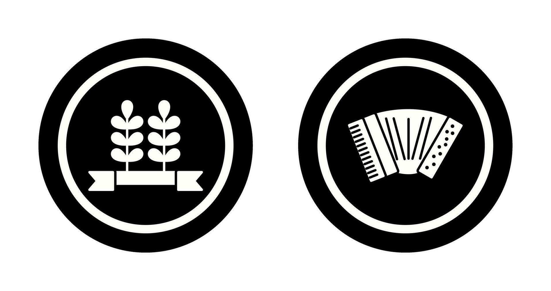Accordion a d Wheat Icon vector