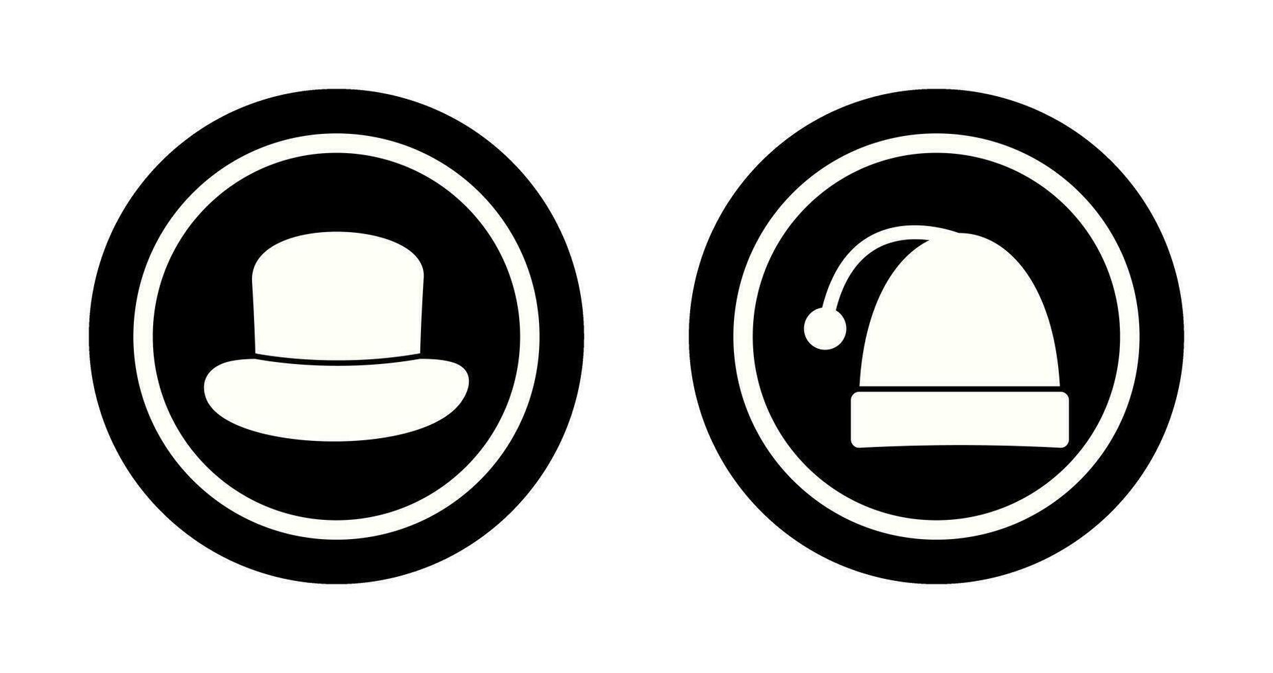 Hat and Christmas Icon vector