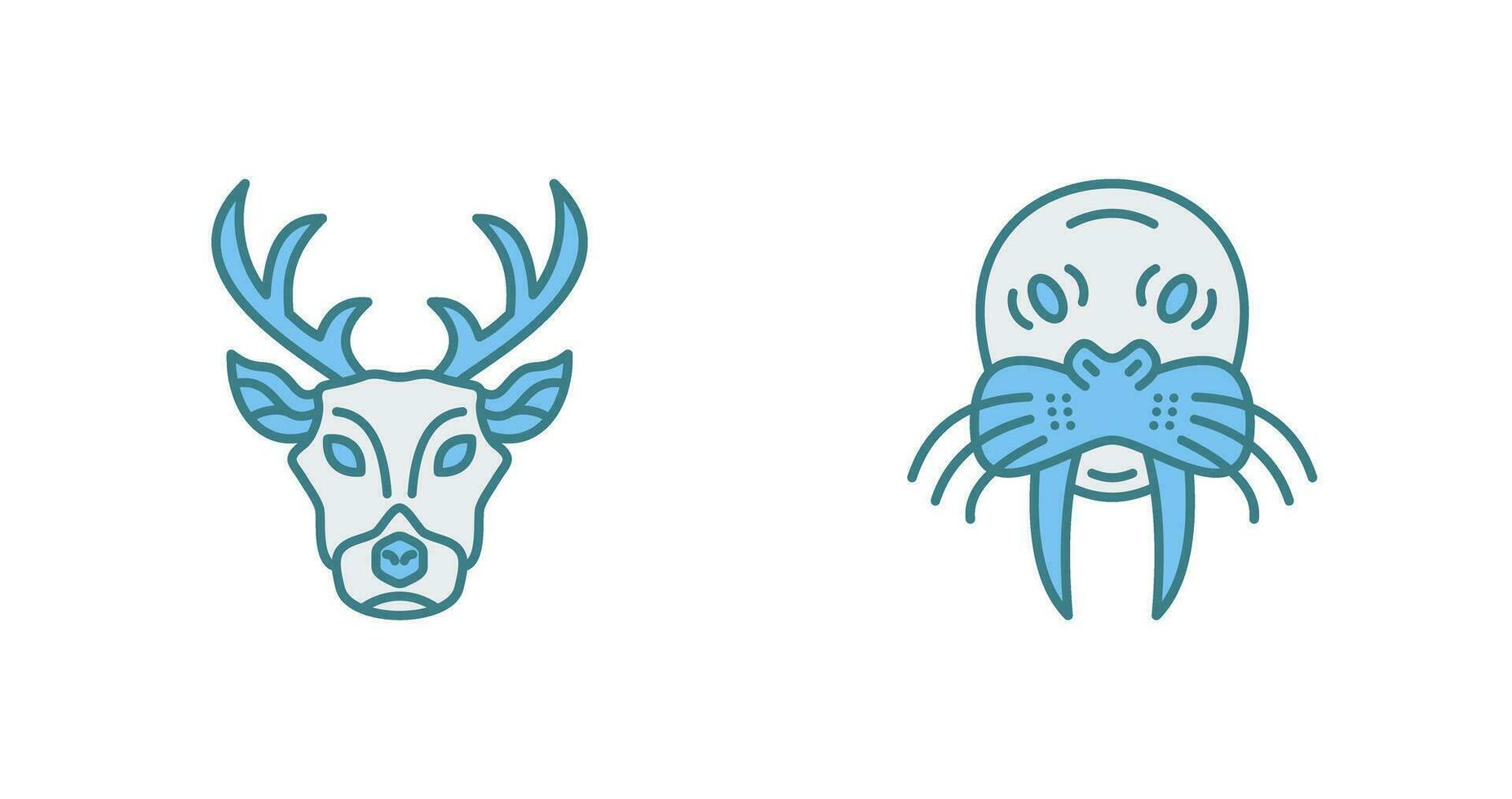 Deer and animal Icon vector