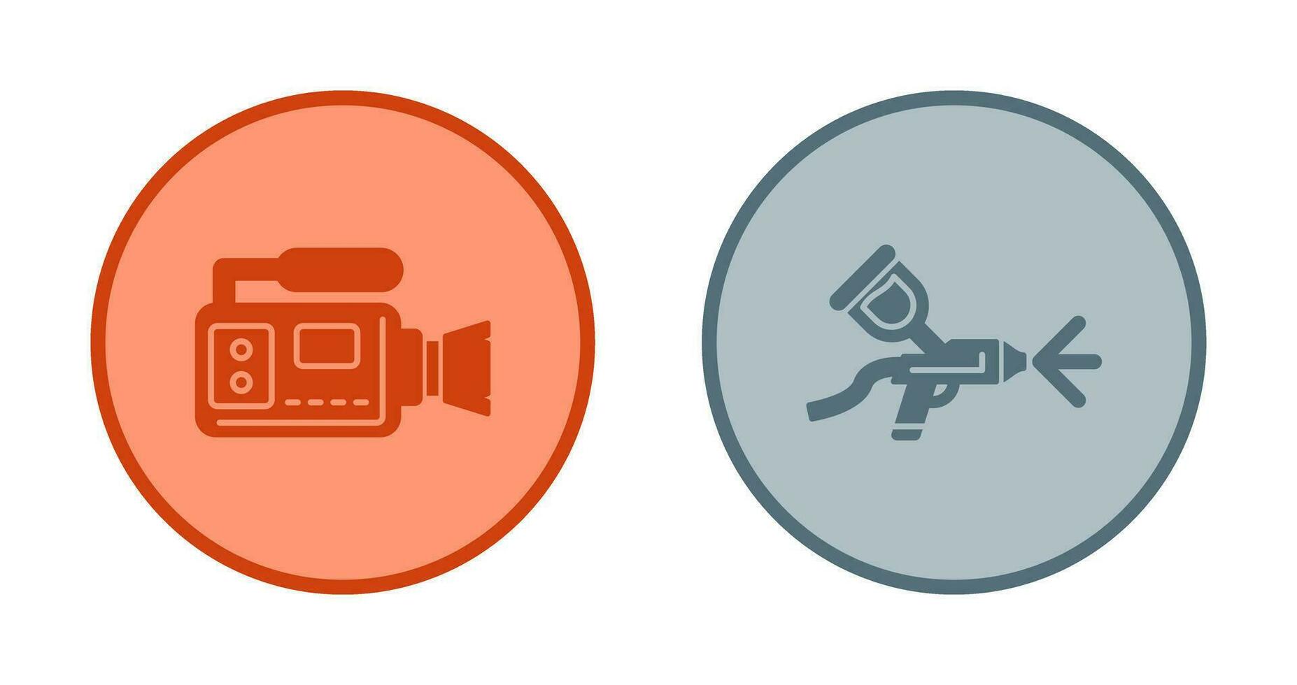 Airbrush and Video Camera Icon vector