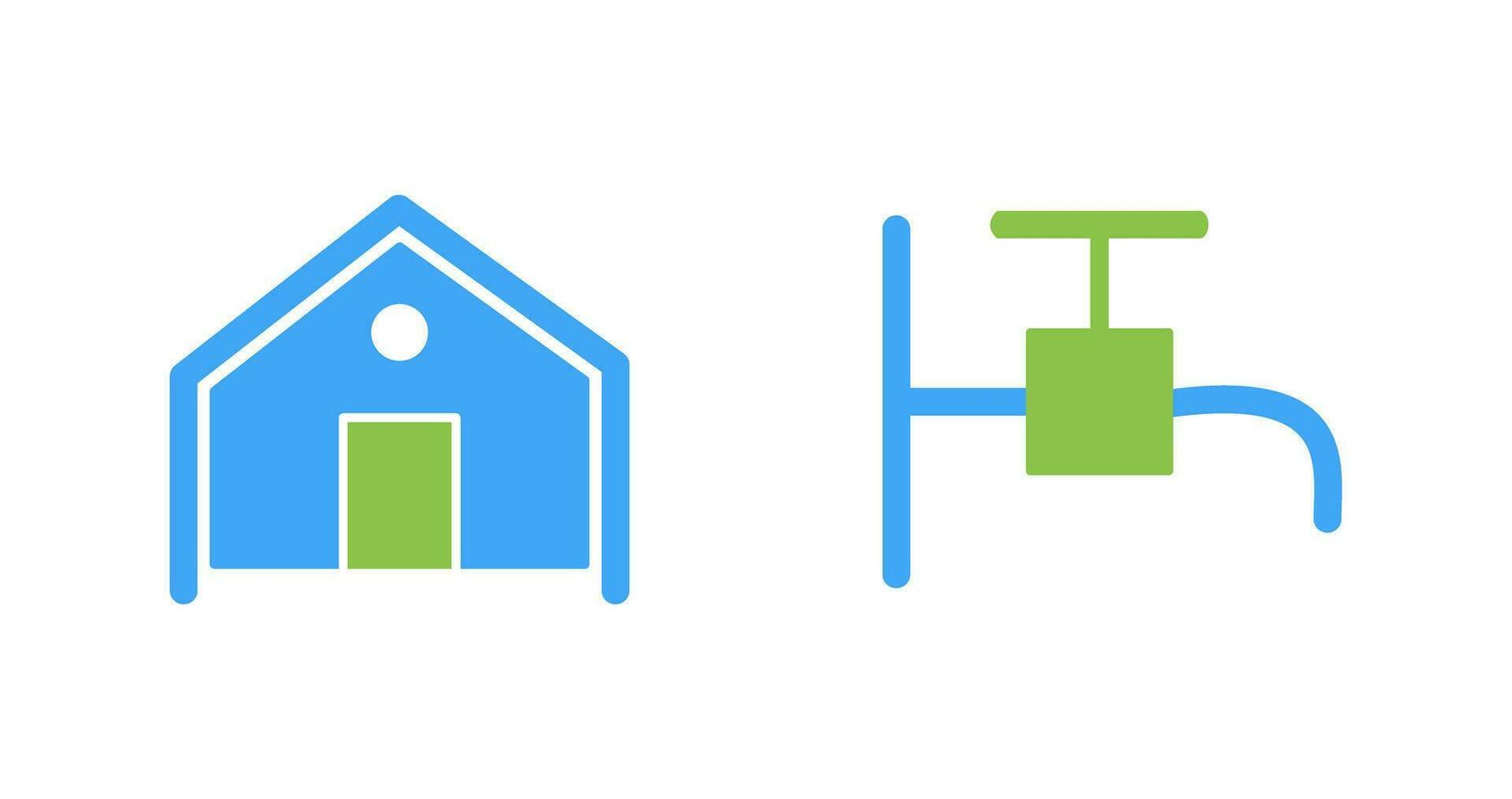 Tent and Tap Icon vector