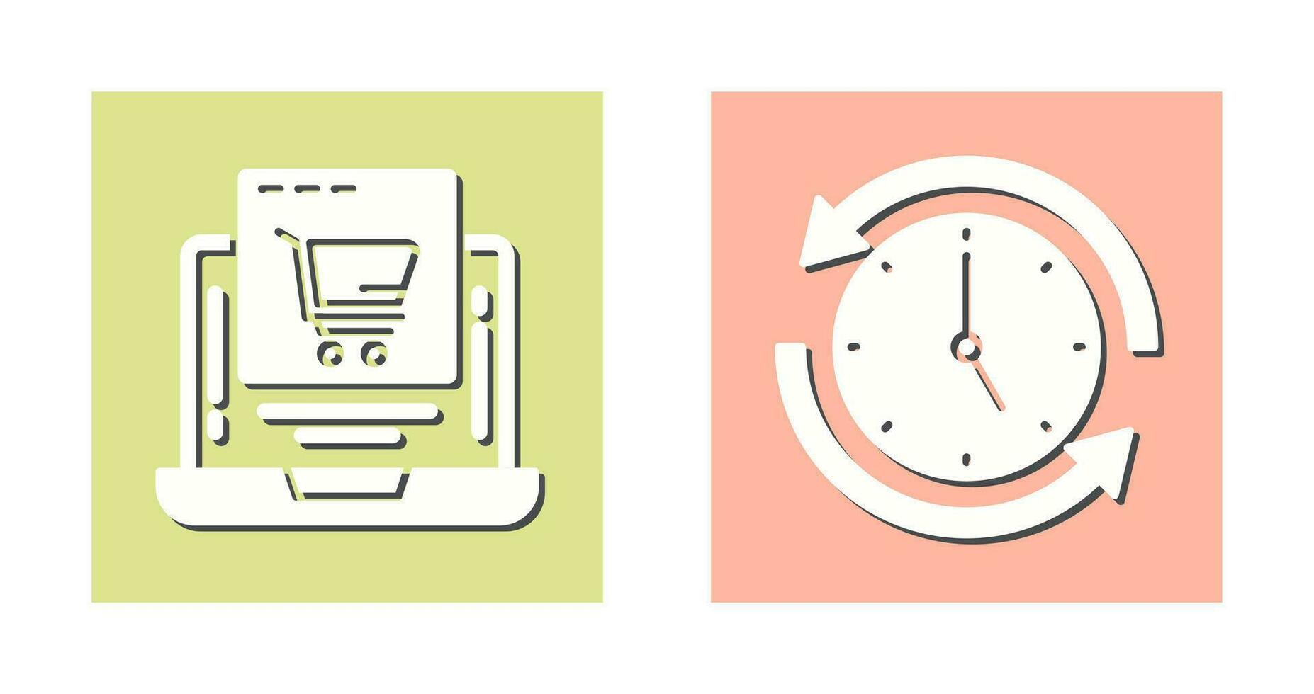 Add to Cart and Run time Icon vector