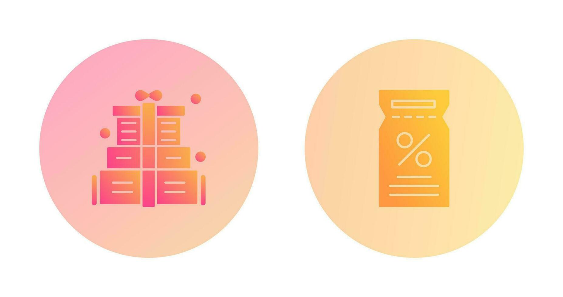 Gift Box and Discount Voucher Icon vector