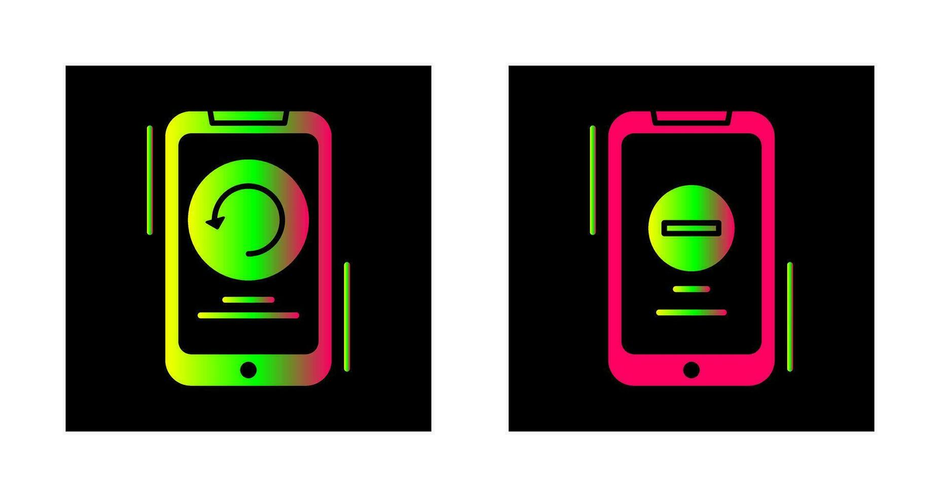 Restart and Remove Icon vector
