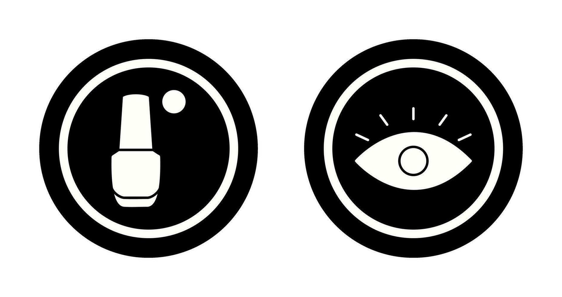 Nailpolish and Eye Icon vector