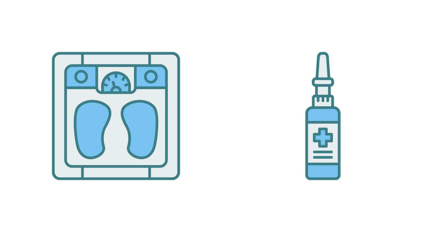 Weighing Scale and Nasal Icon vector