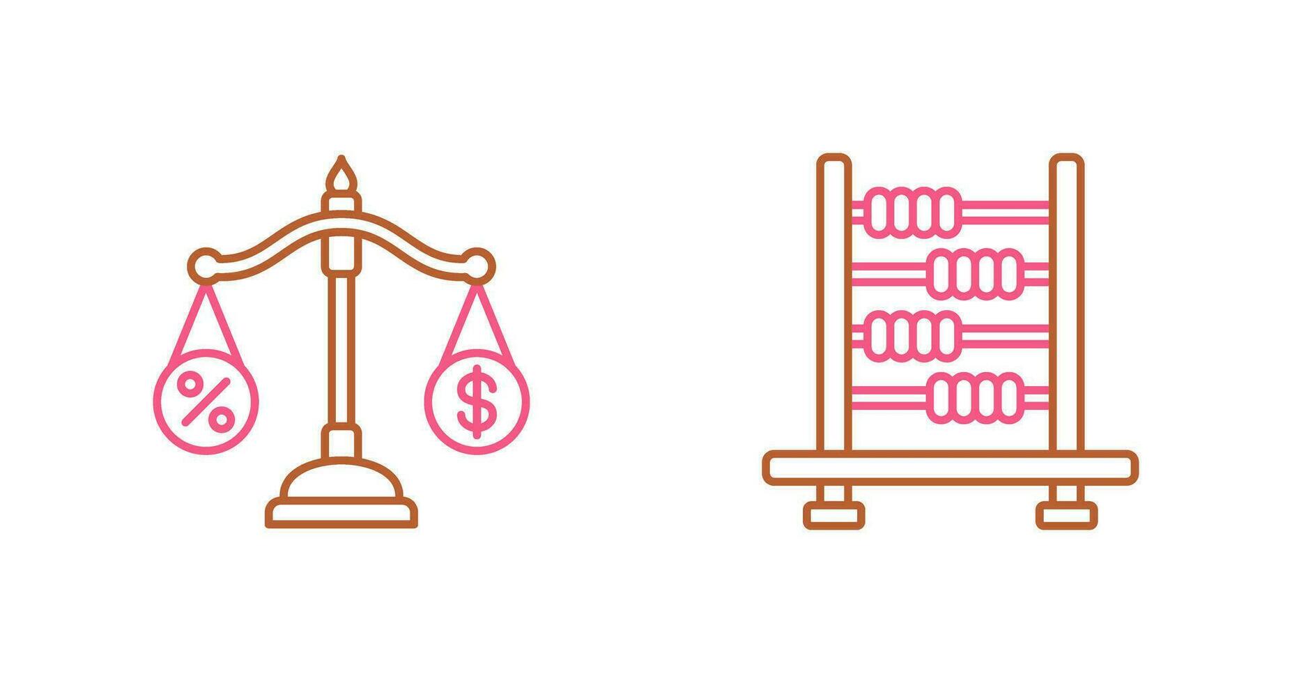 Scale and Abacus Icon vector