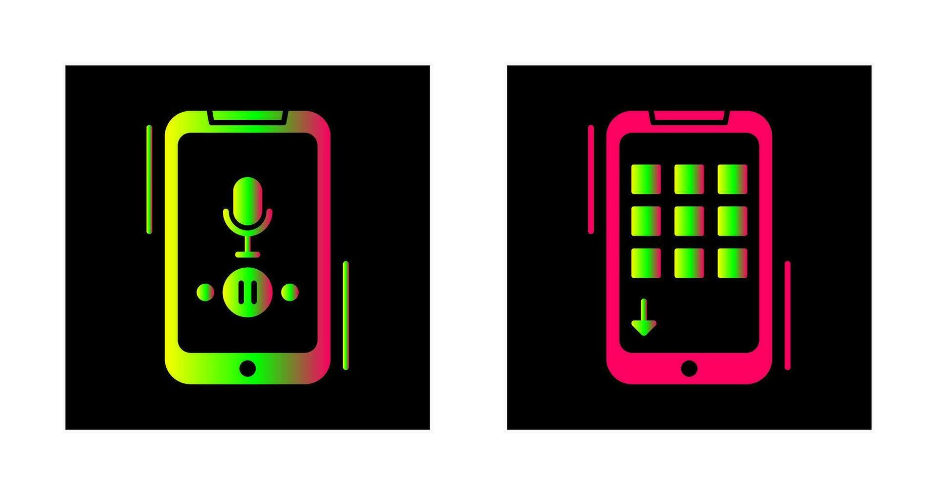 Voice Record and Device Icon vector