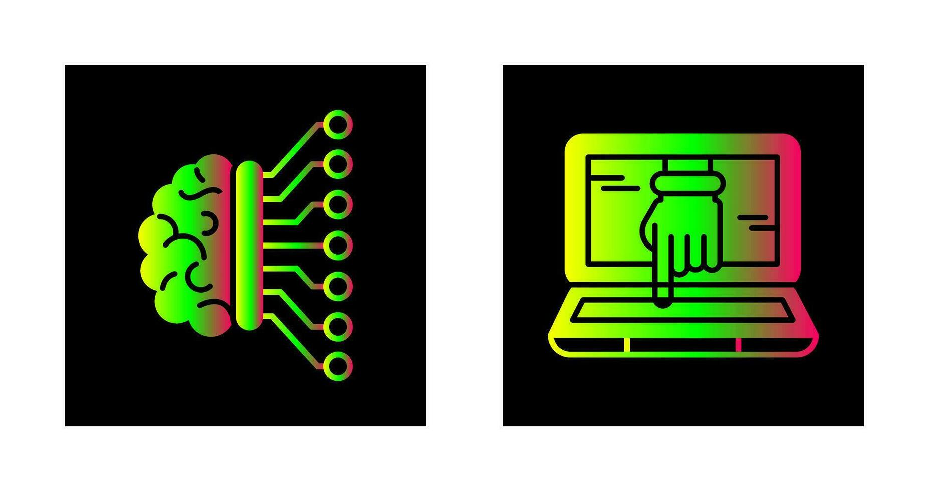 Machine Learning and Hacking Icon vector