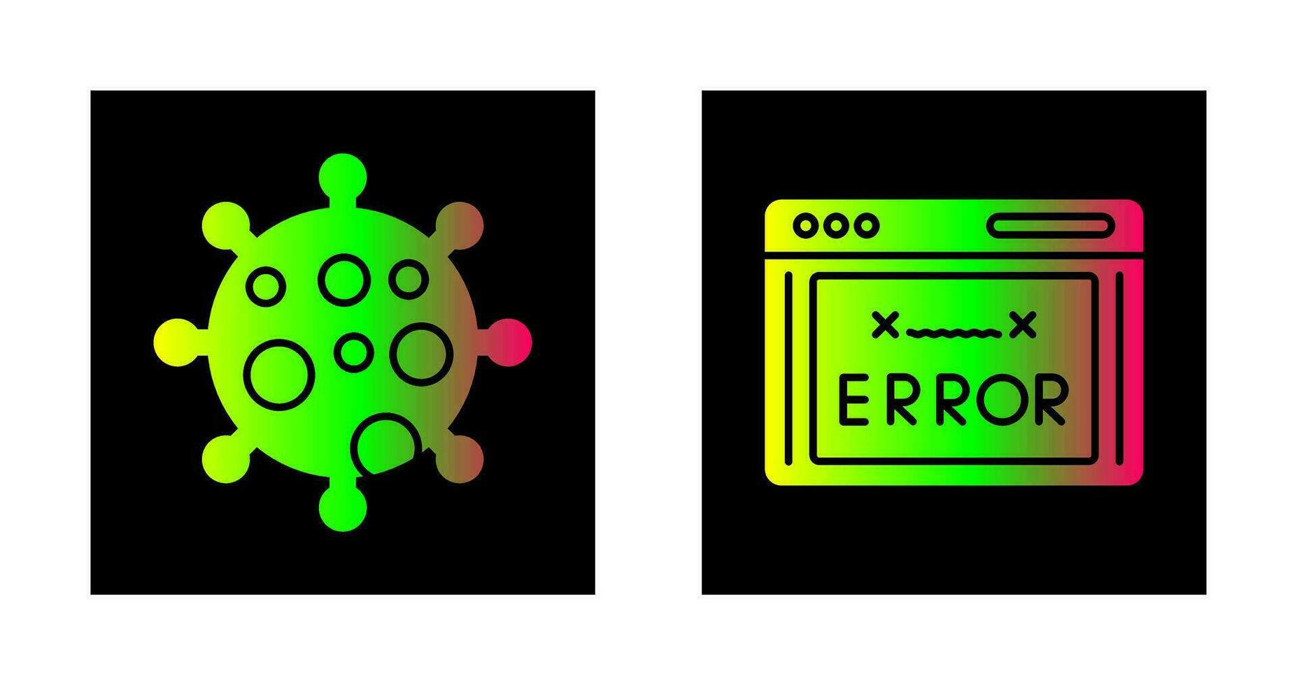Virus and Error Code Icon vector