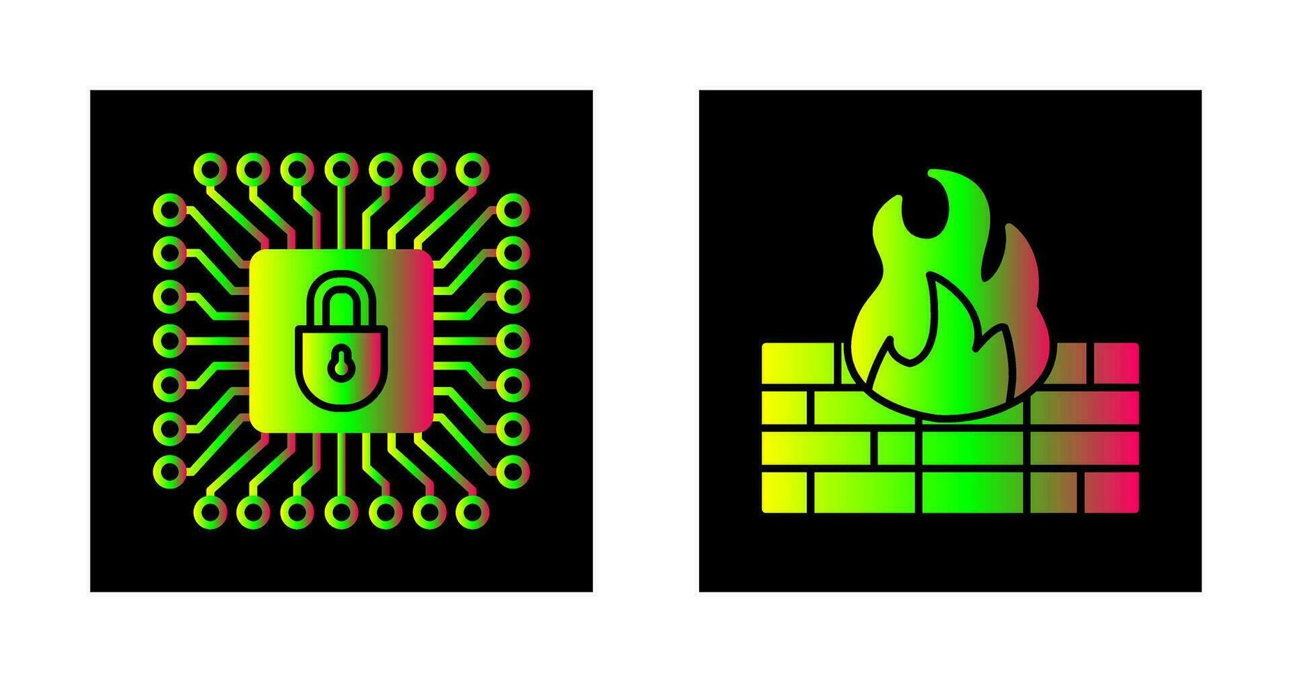 Cyber Protection and Firewall Icon vector