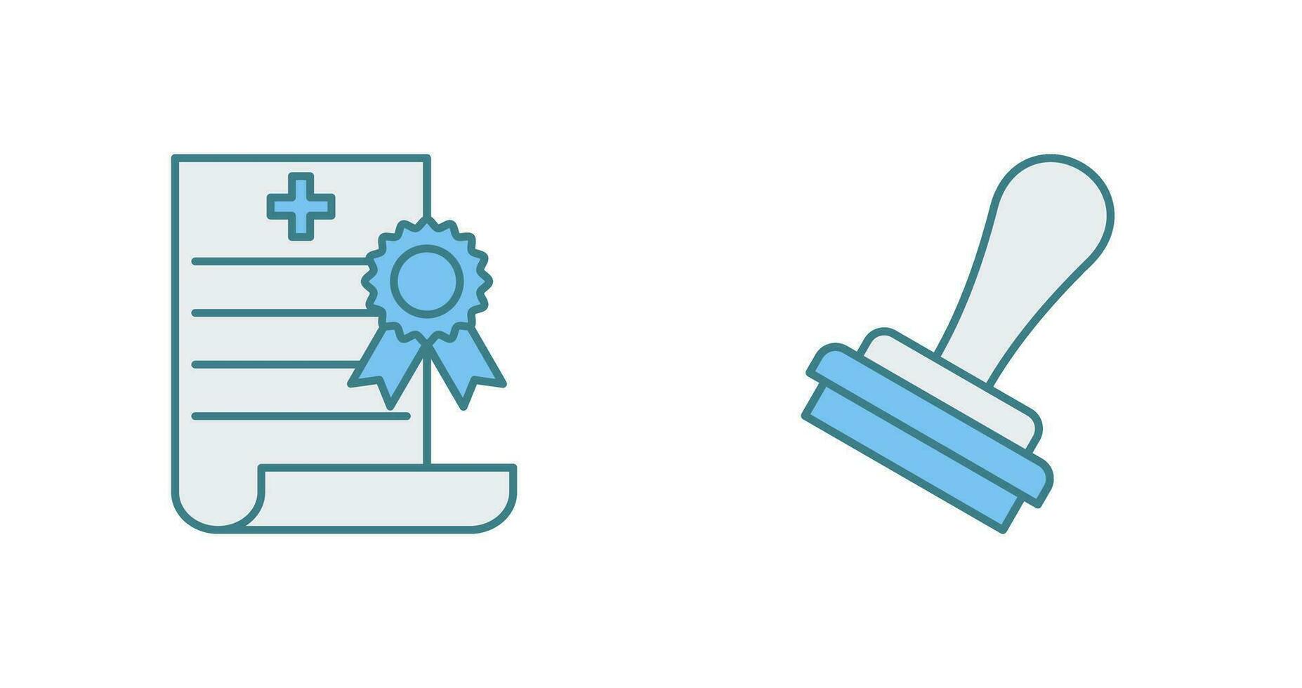 Death Certificate and Stamp Icon vector