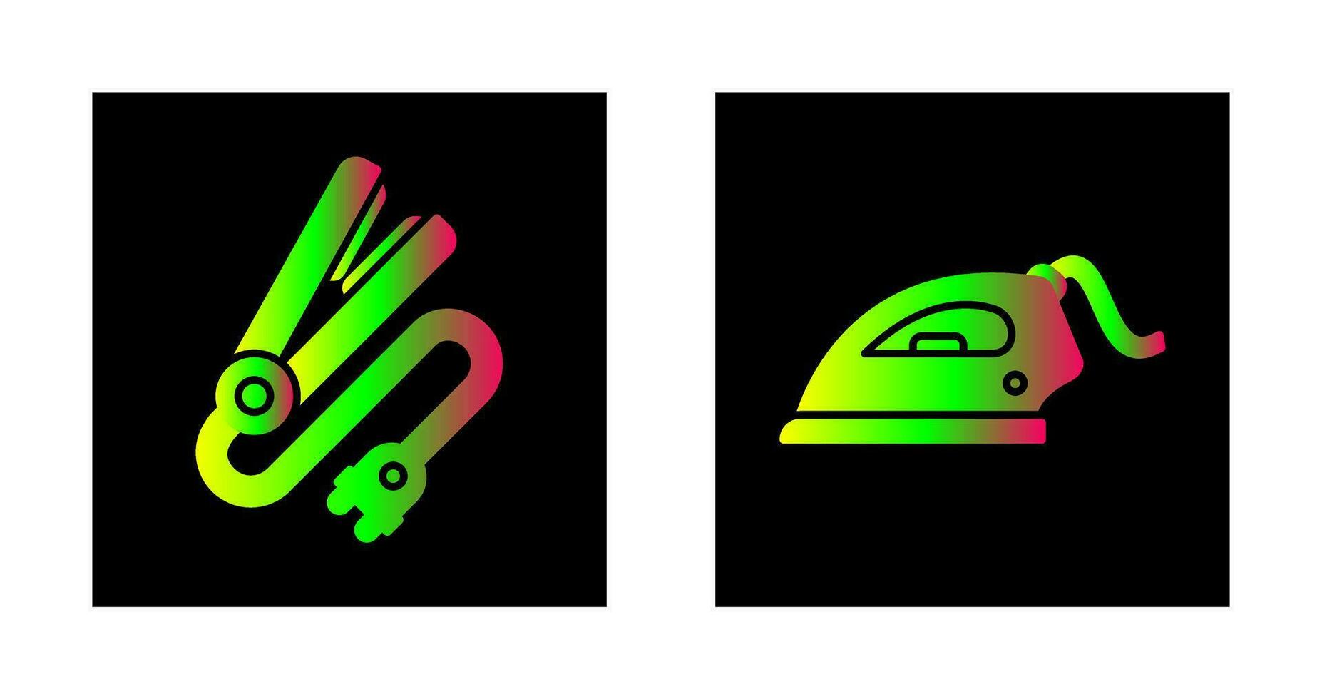 Hair iron and Laundry Icon vector
