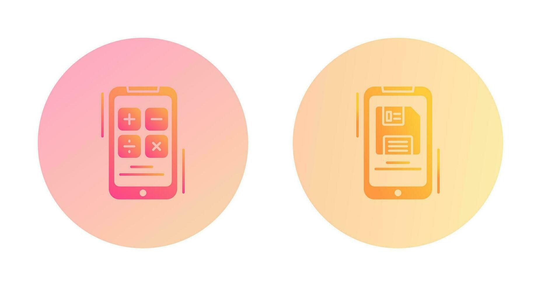 Calculator and Backup file Icon vector