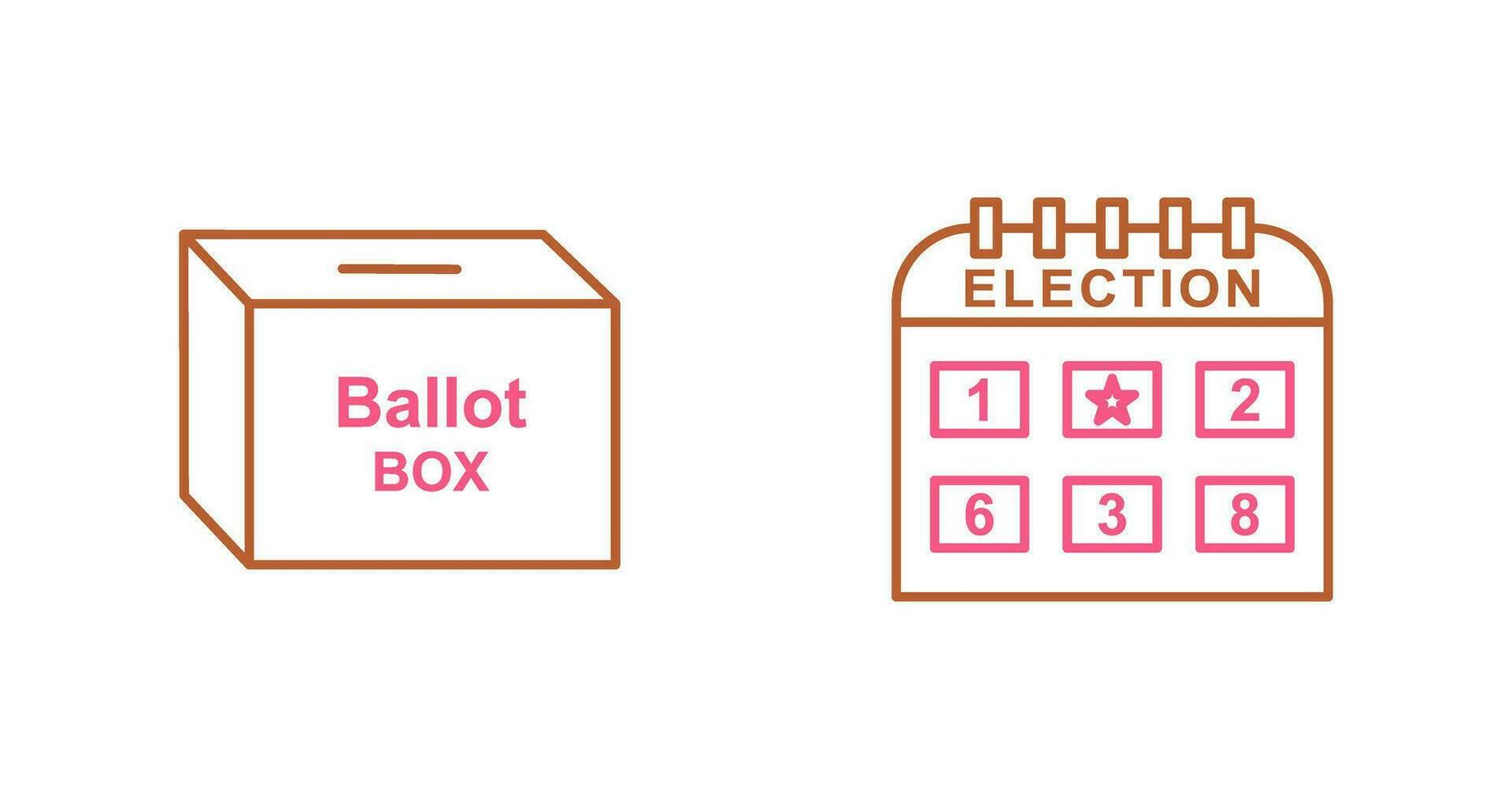 Ballot Box and Election day Icon vector