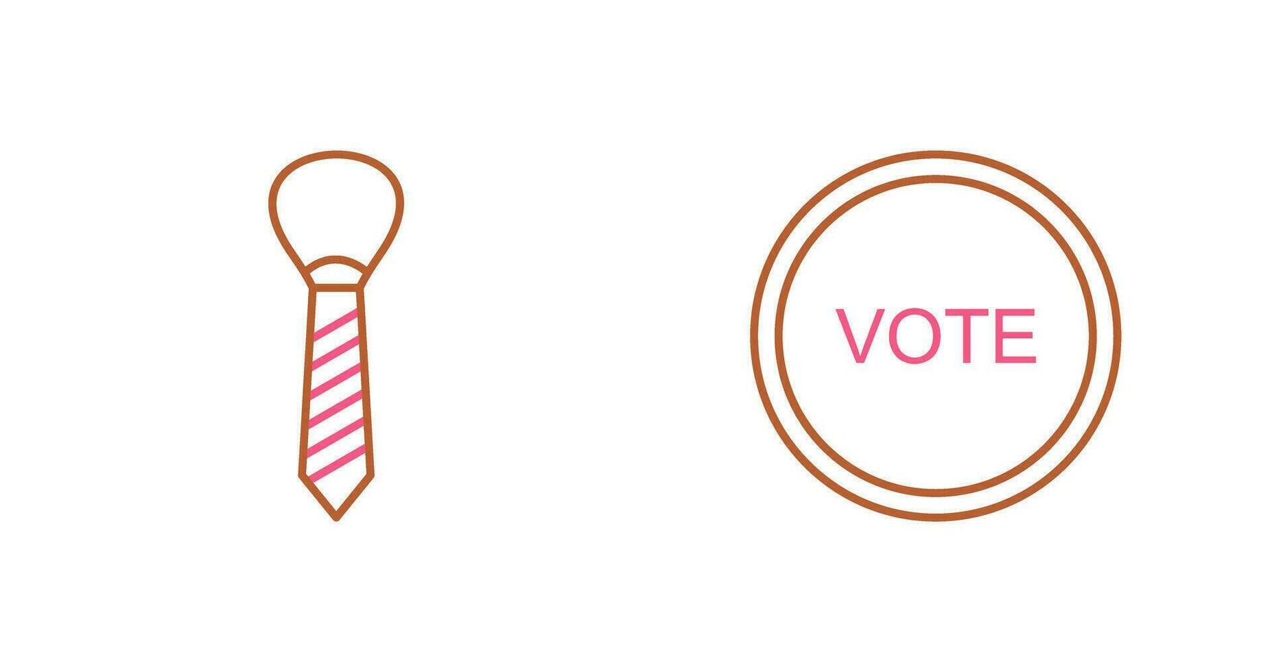 Tie and Vote Link Icon vector