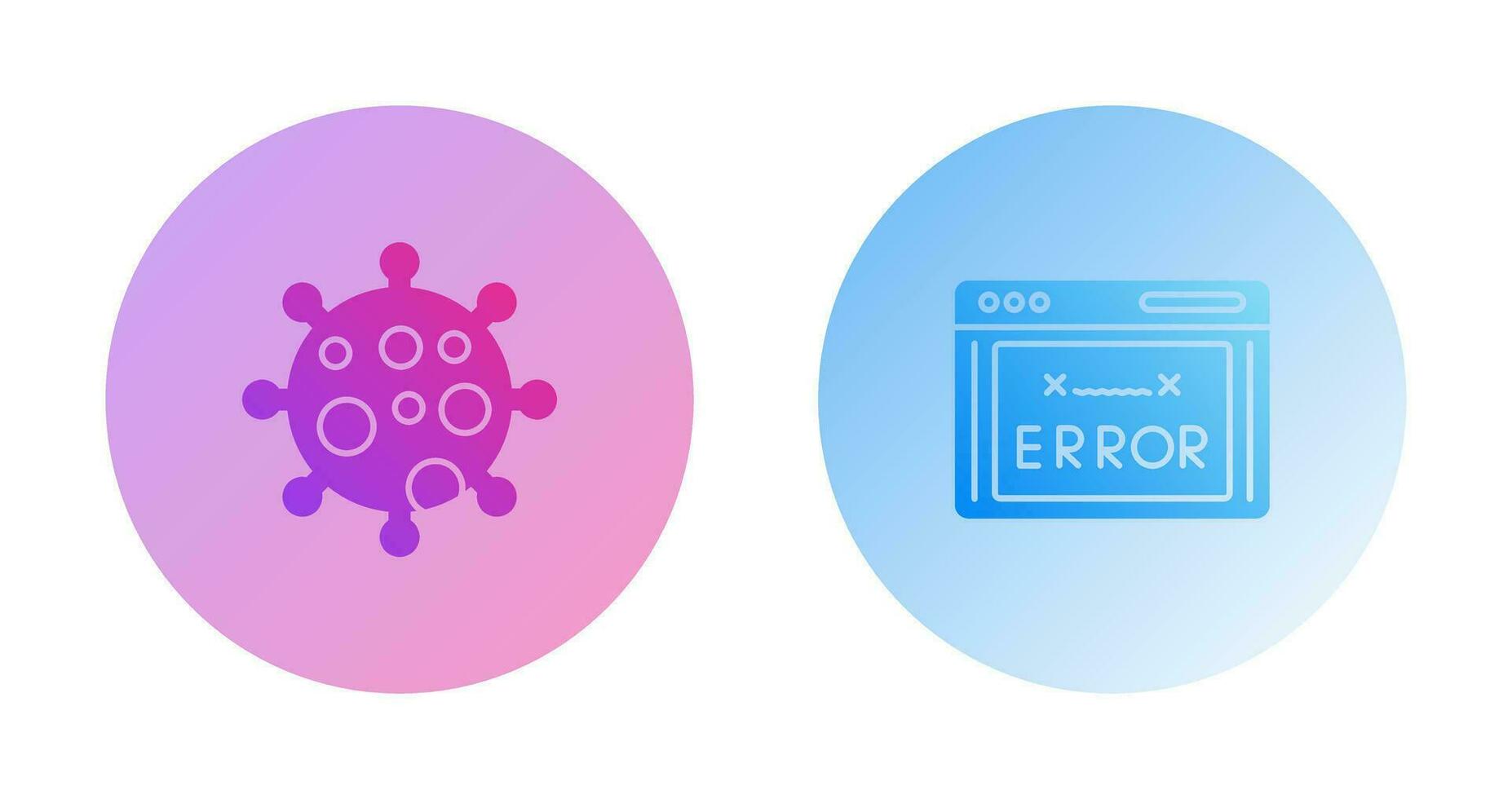 virus y error código icono vector
