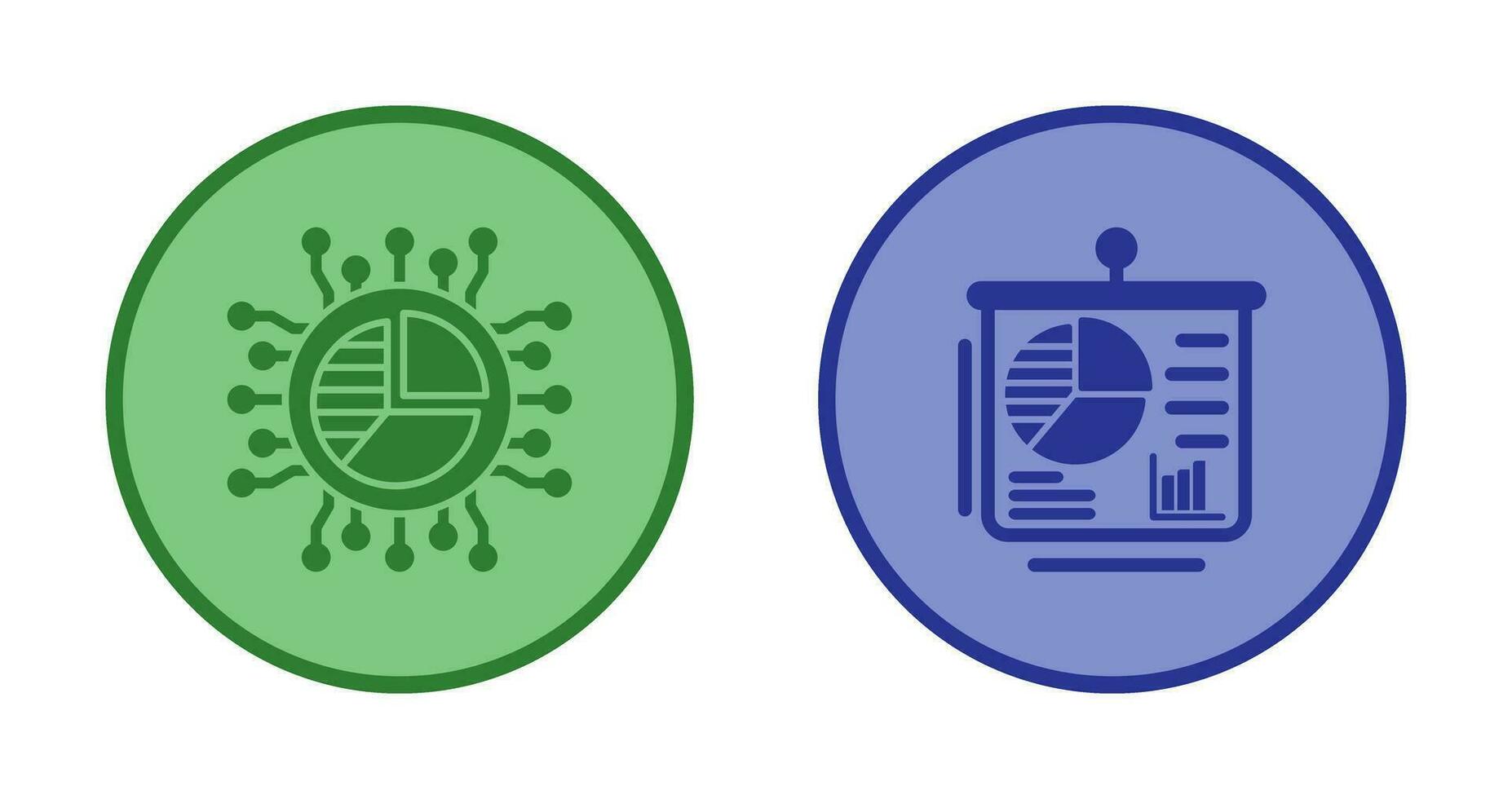 Pie Chart and Presentation Icon vector