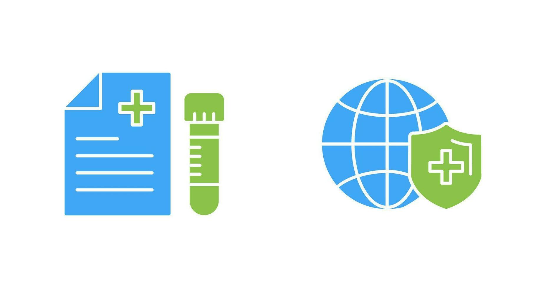 Blood Test and global Icon vector