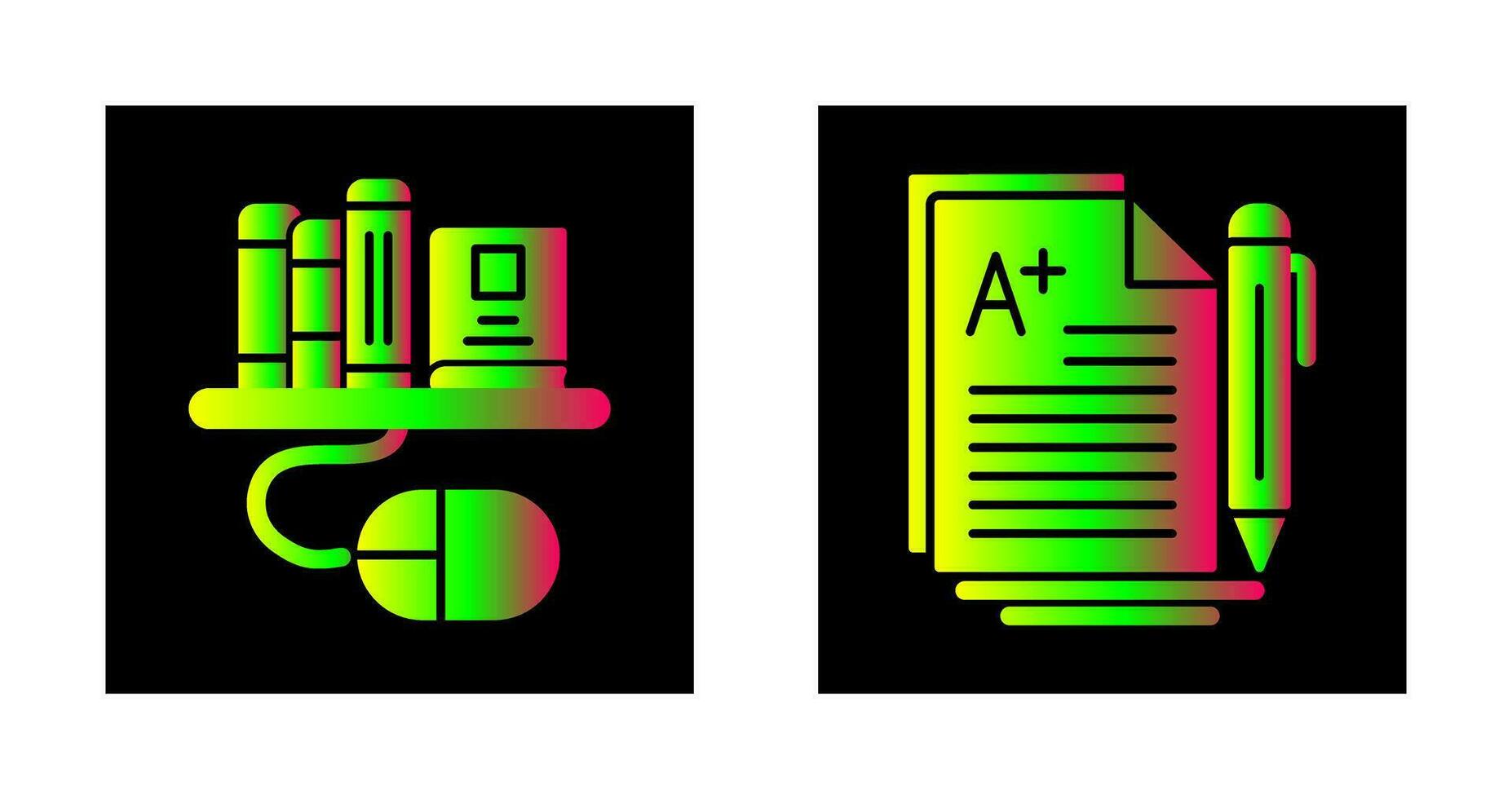 Digital Library and Essay Icon vector