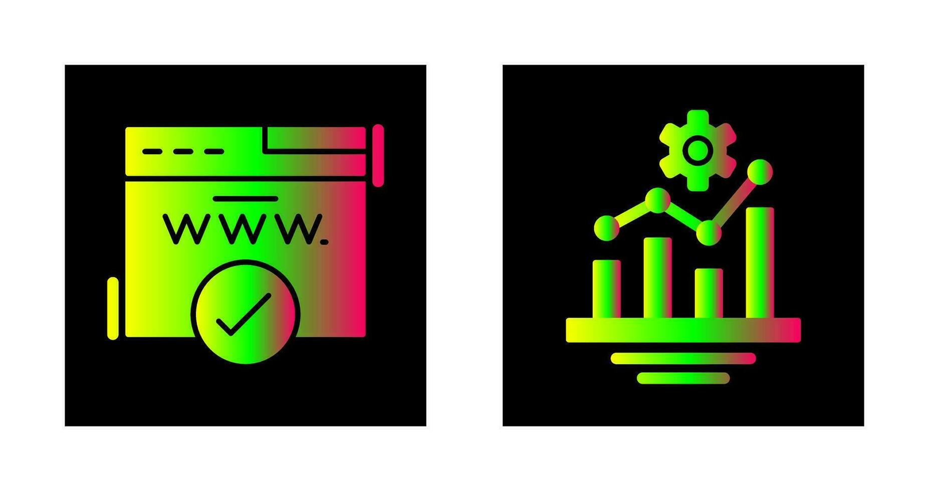 Domain and Bar Icon vector