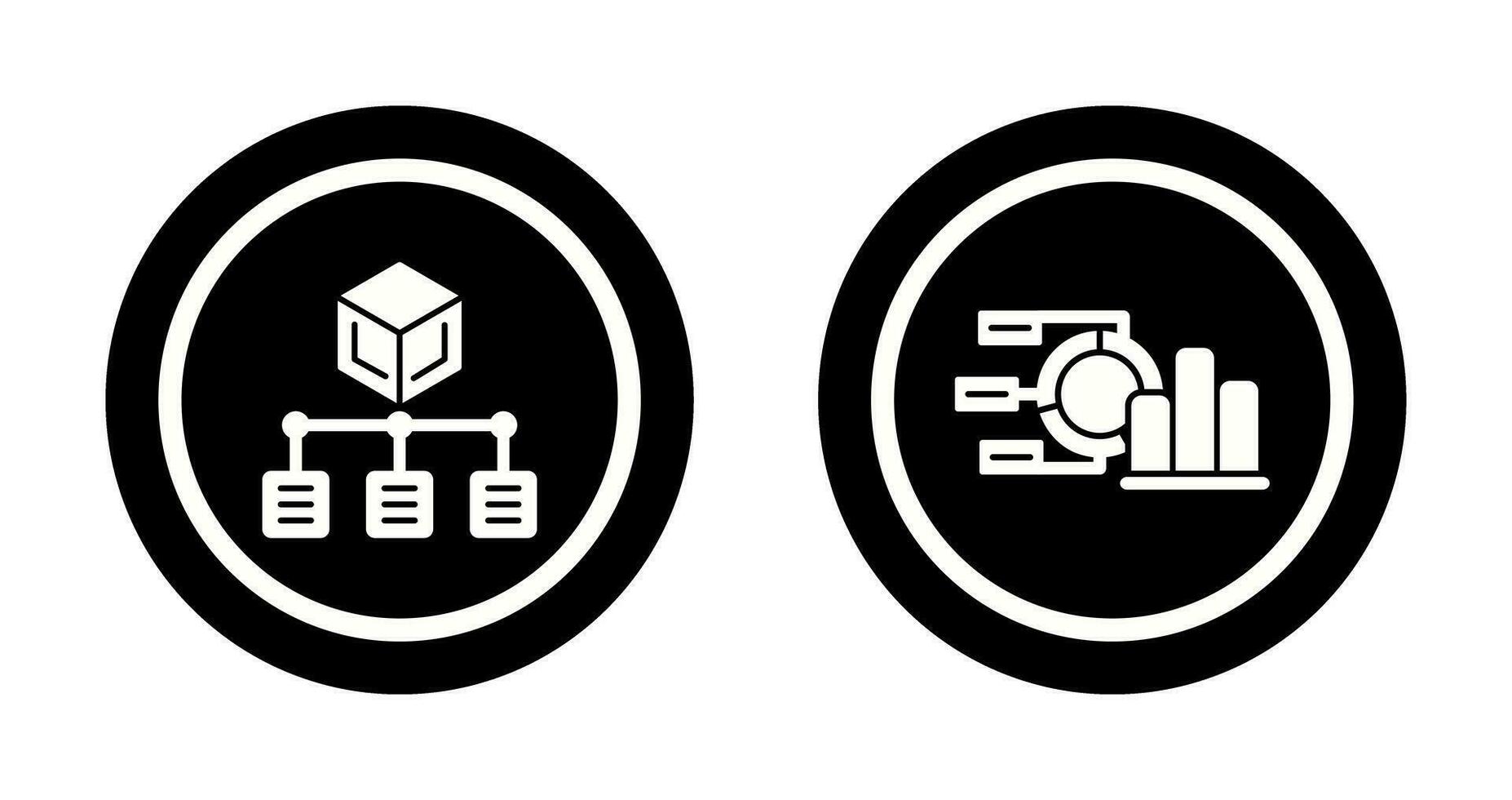 Pie Chart and distribution Icon vector