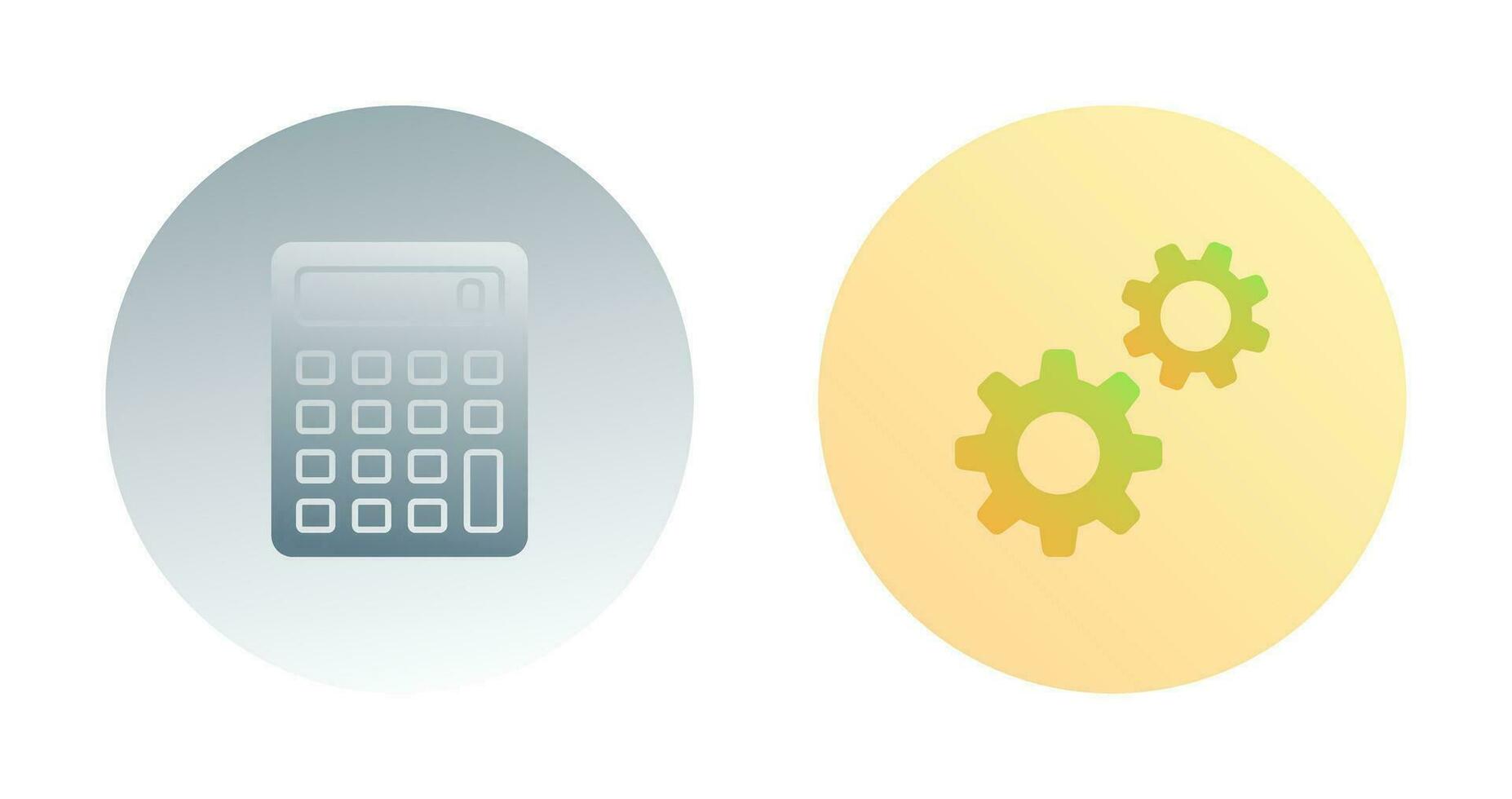 Calculator and Setting Icon vector