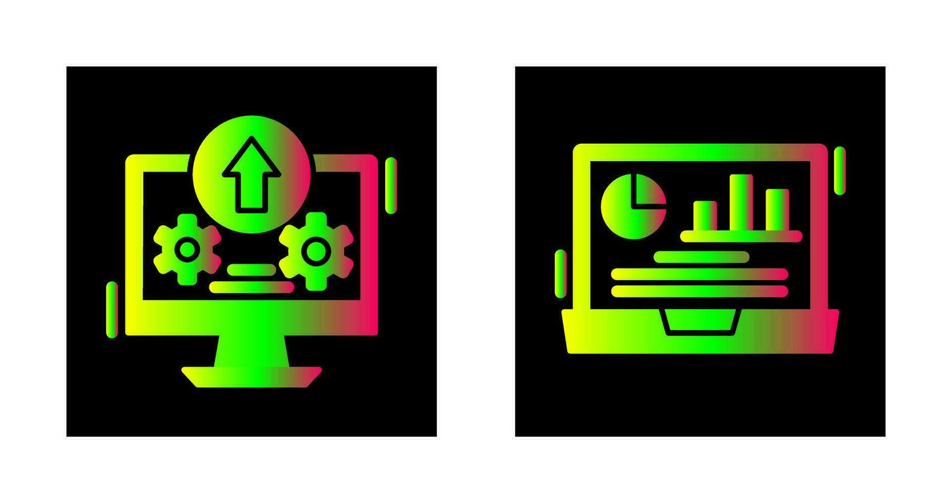 Upload and Dashboard Icon vector