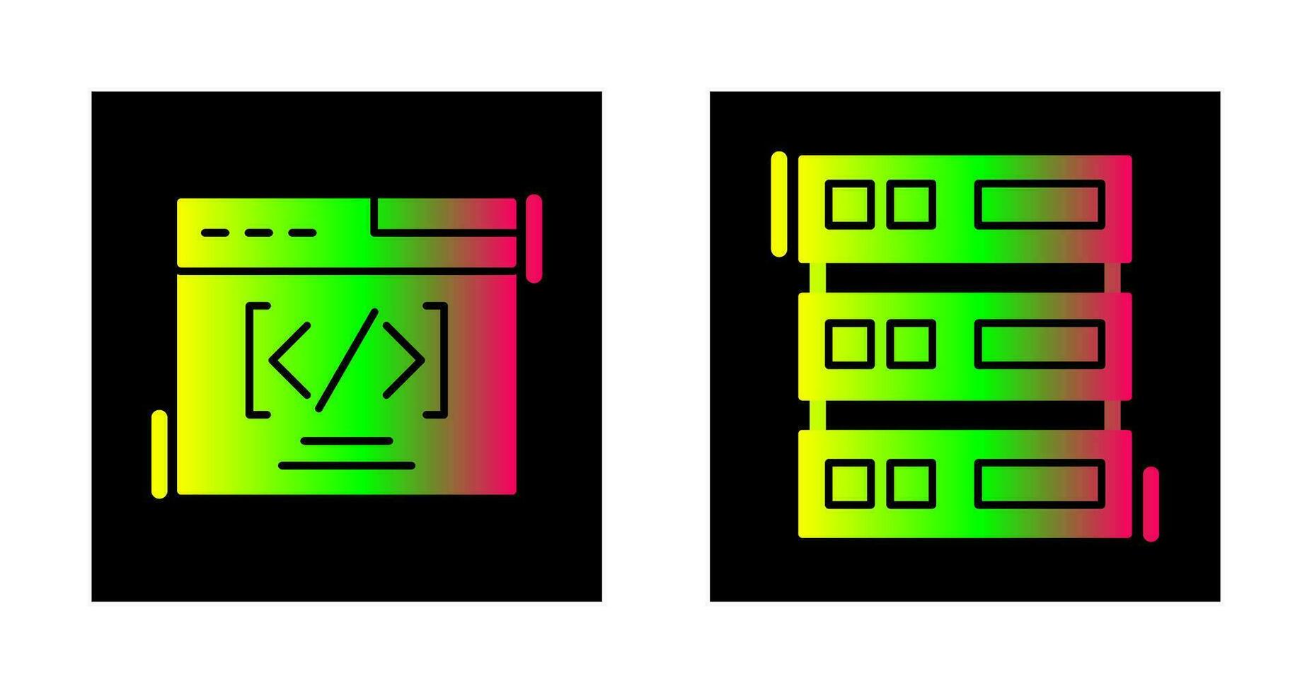 Web Coding ND Server Icon vector