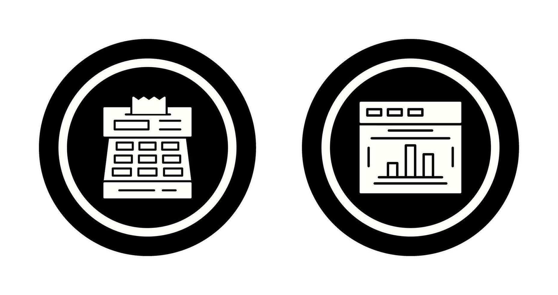 Estadísticas y revisa icono vector