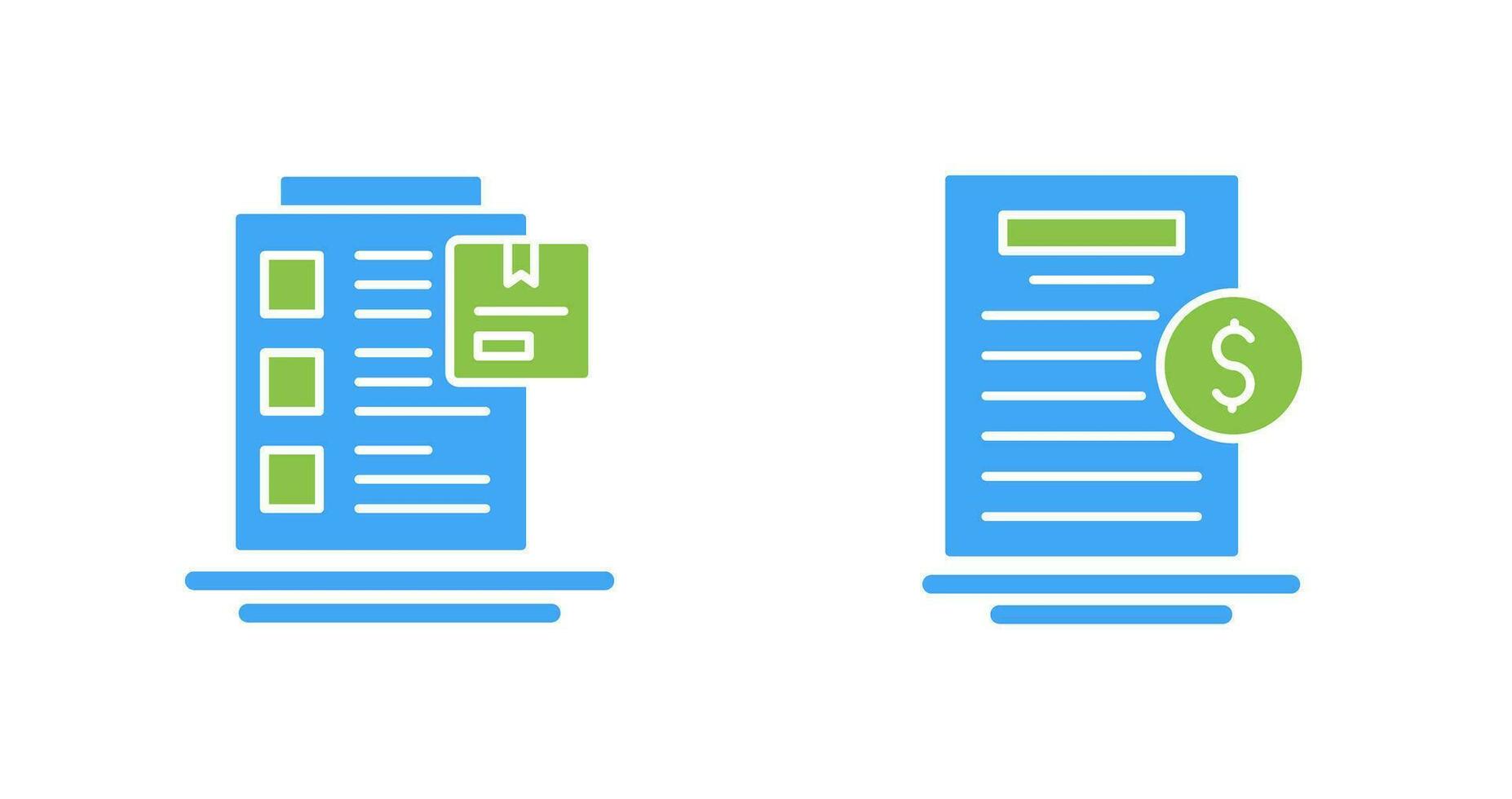 Order List and Your Bill Icon vector