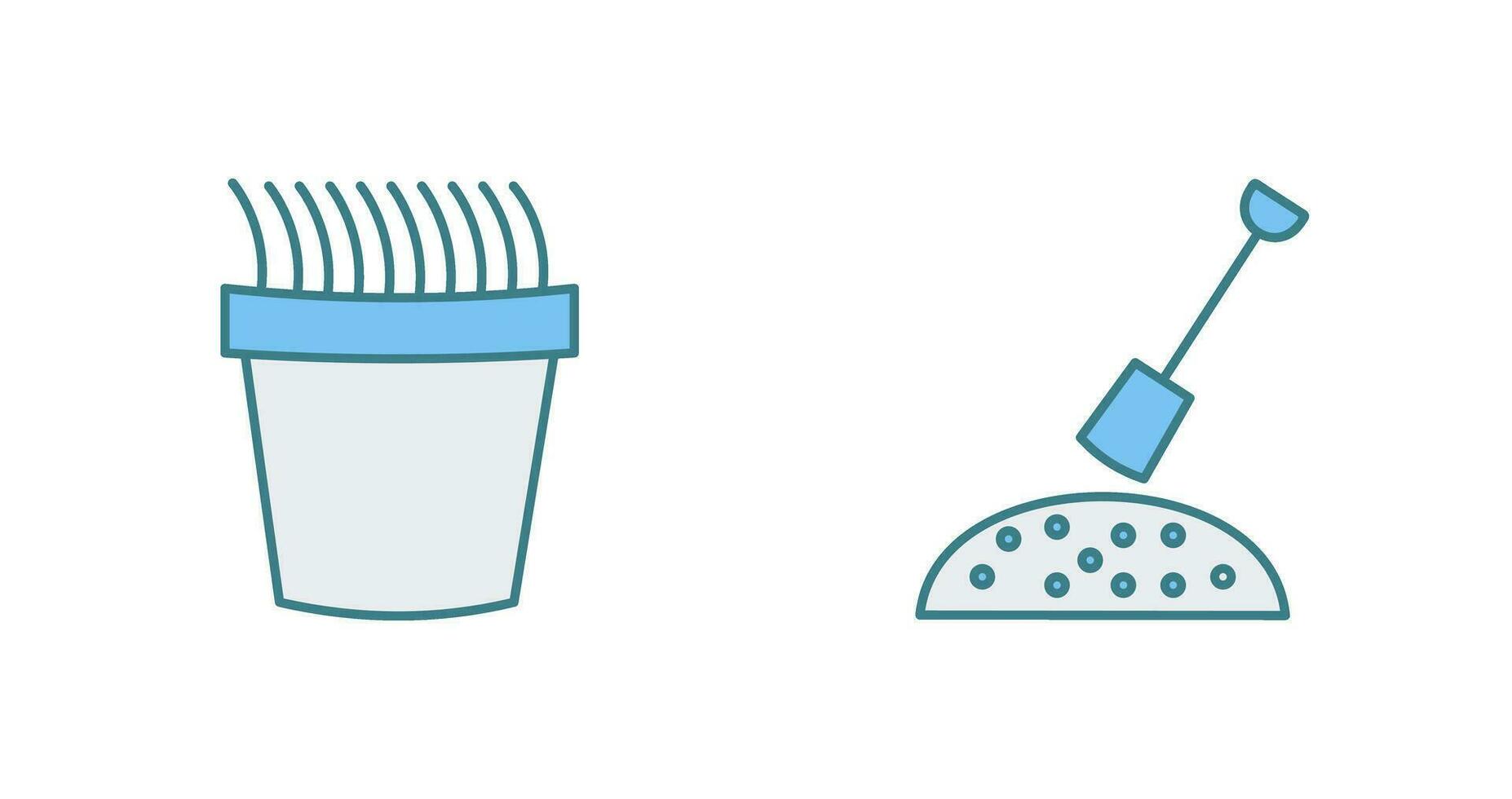 Gress Pot and Gardening Icon vector