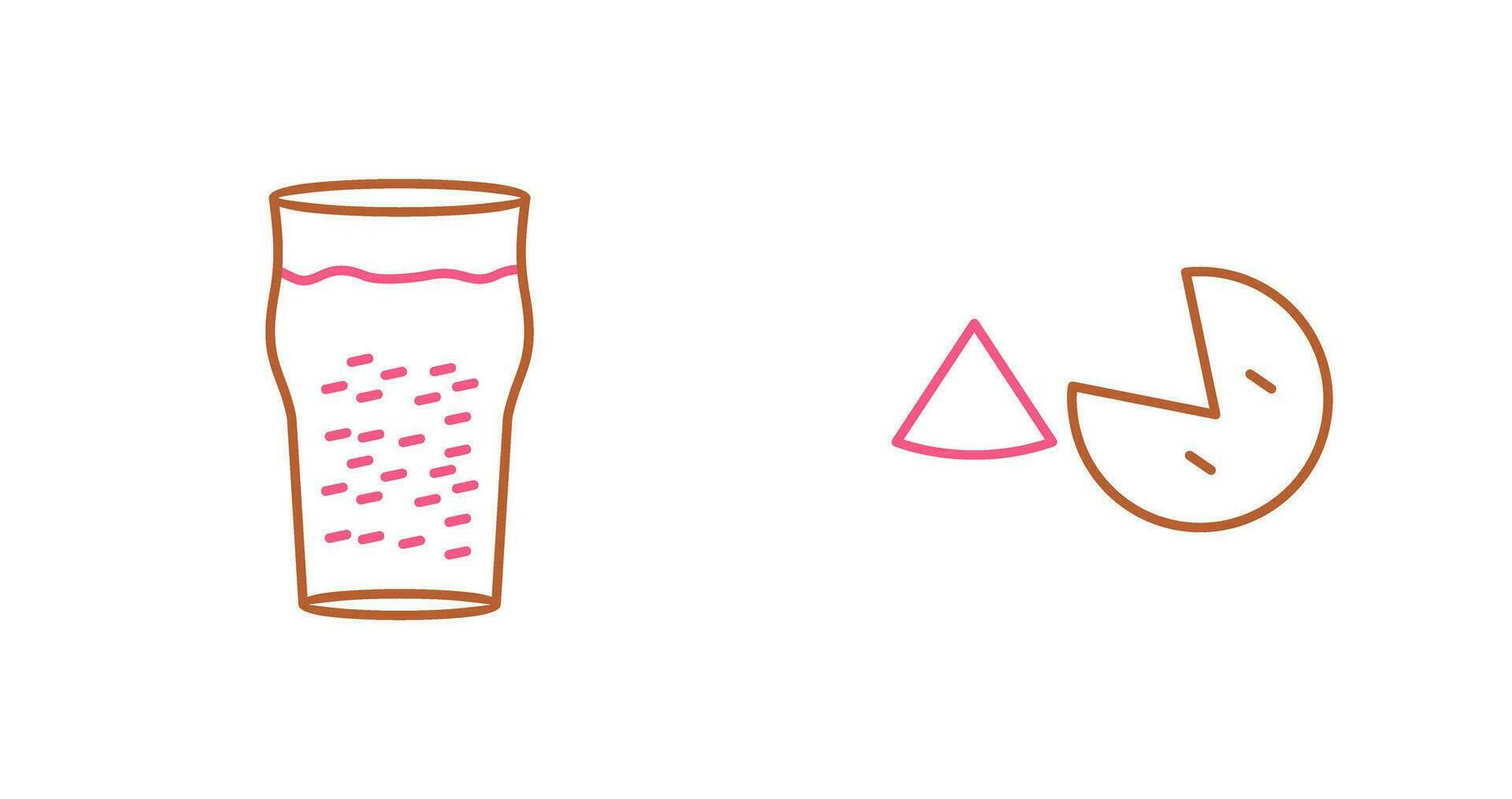 Pint of Beer and Pie Icon vector