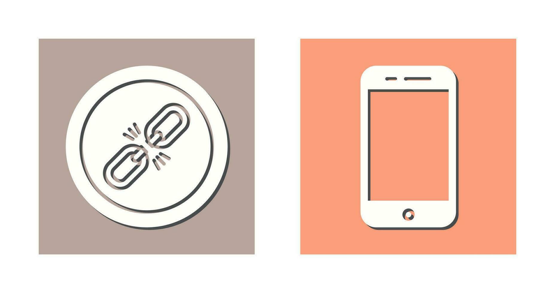 Link and Smartphone Icon vector