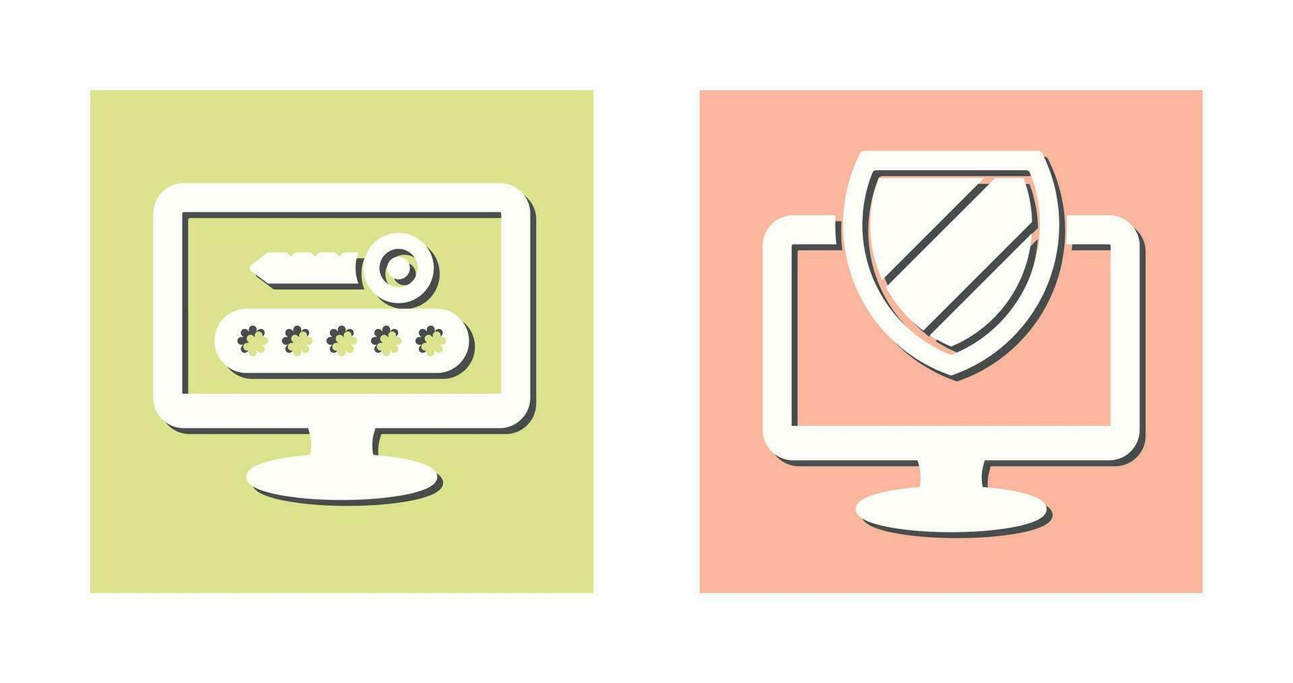 Password and Shield Icon vector