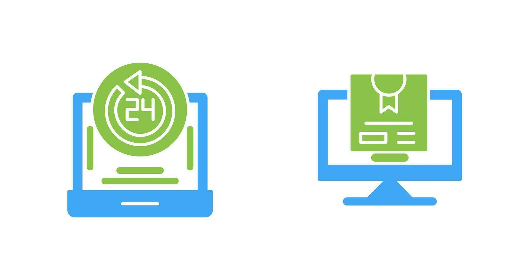 24h Support and New Lable Icon vector