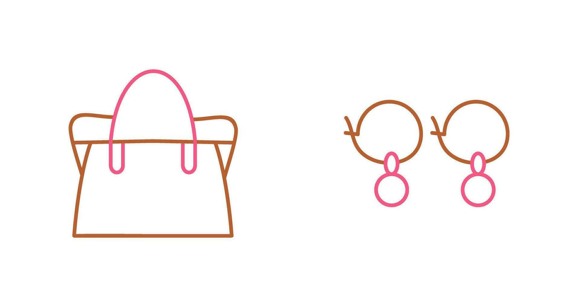 Bag and Earrings Icon vector