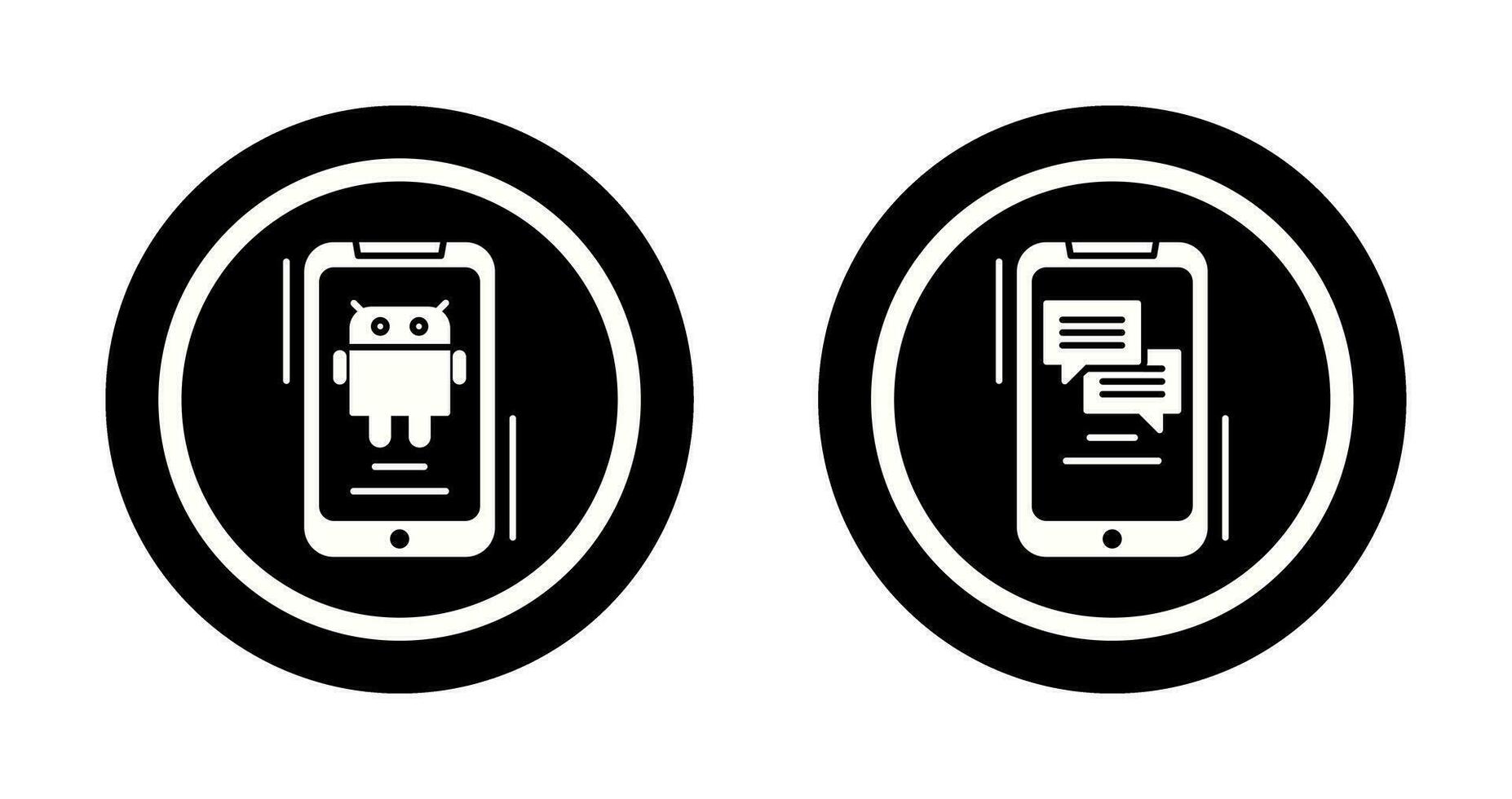 Android and Text Icon vector