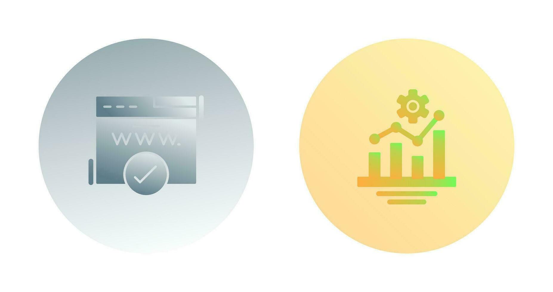 Domain and Bar Icon vector