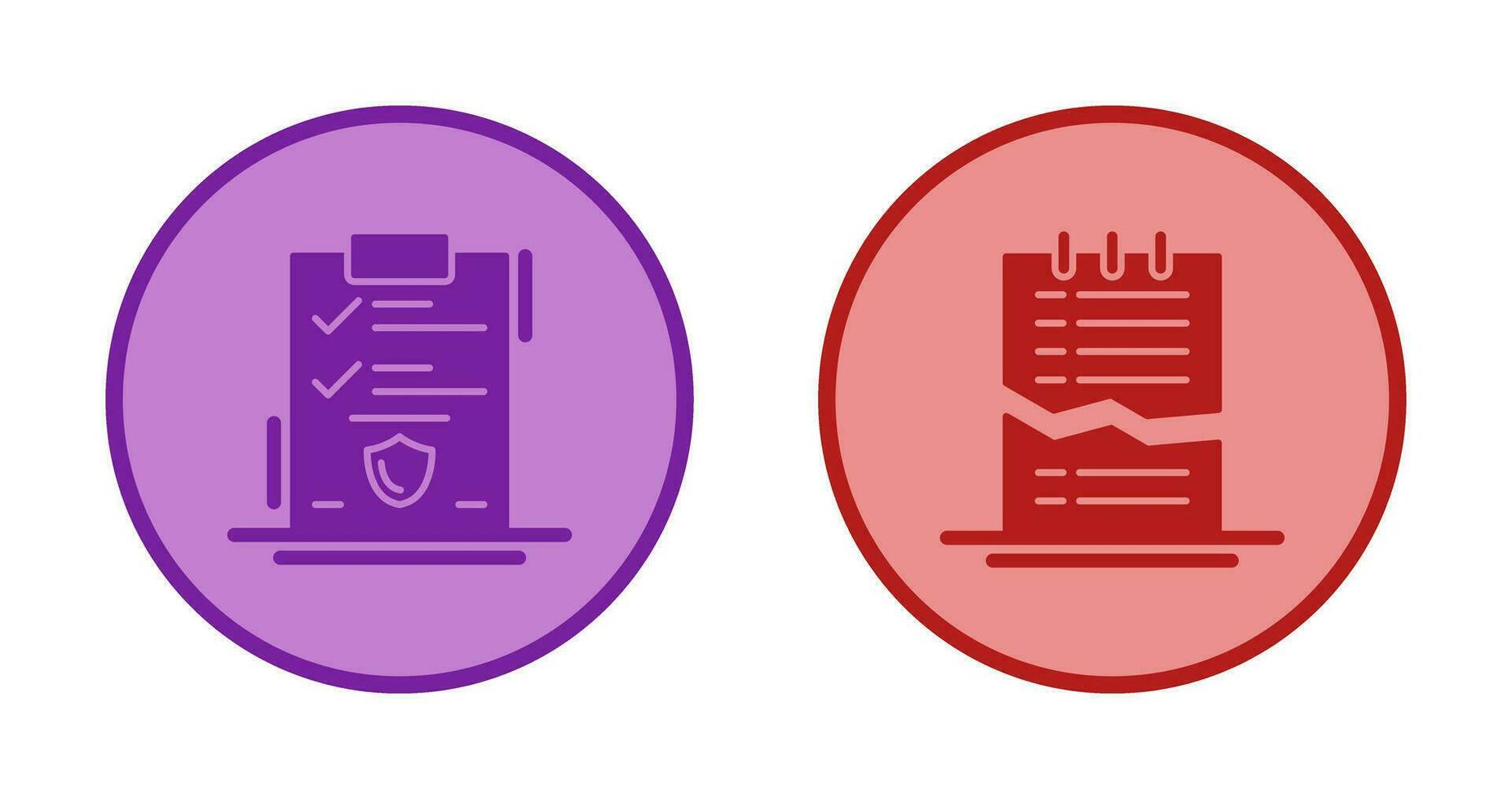 Approved and Corrupted List Icon vector