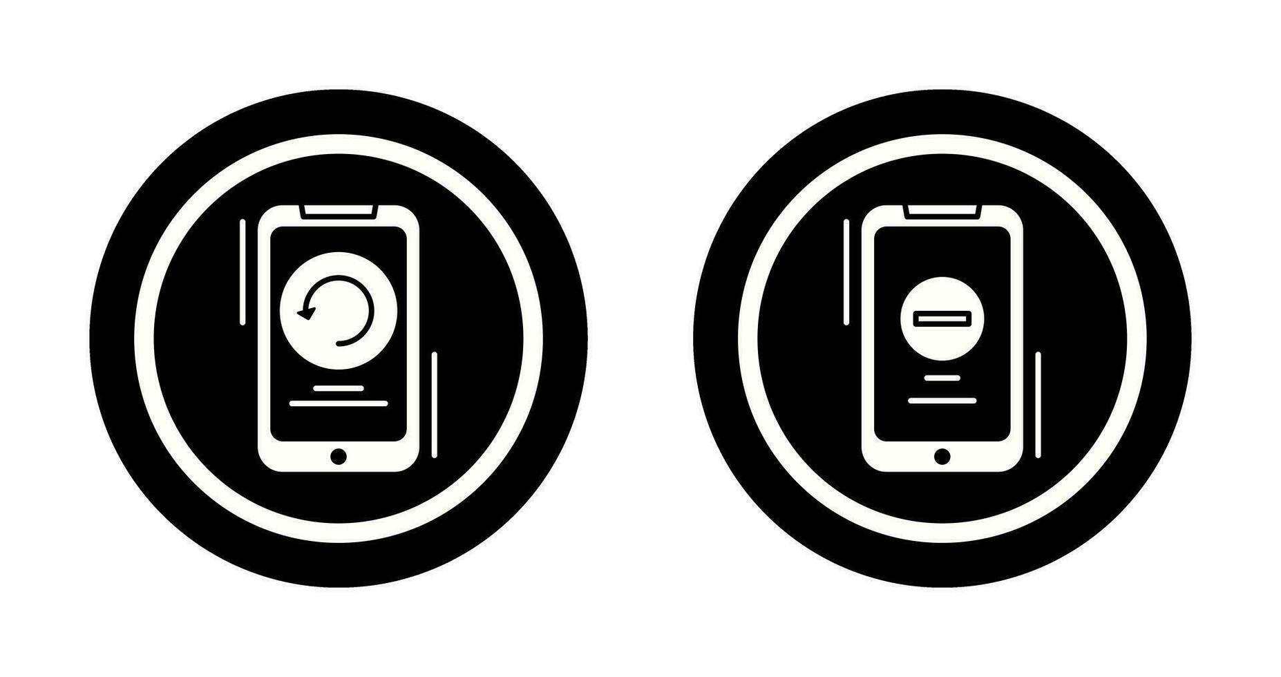 Restart and Remove Icon vector