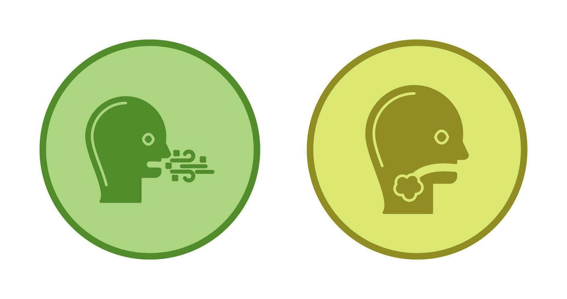 Bad Breath and Throat Cancer Icon vector