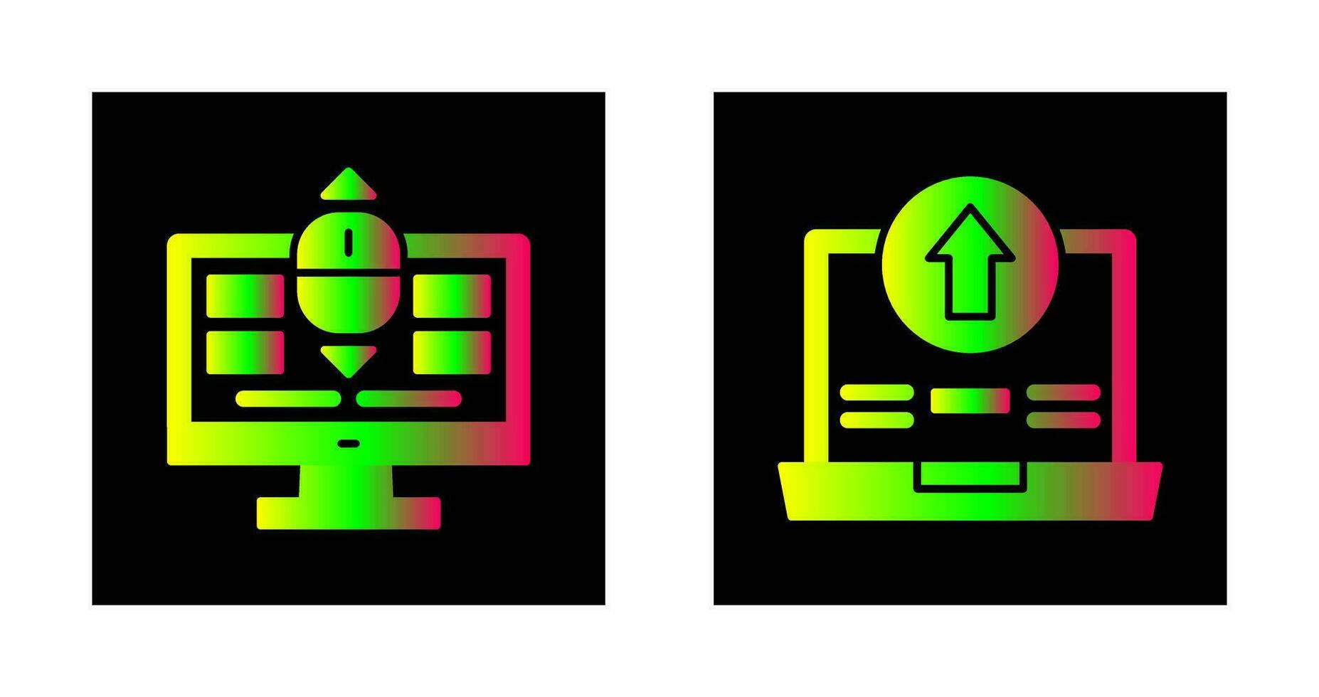 Scroll and Upload Icon vector