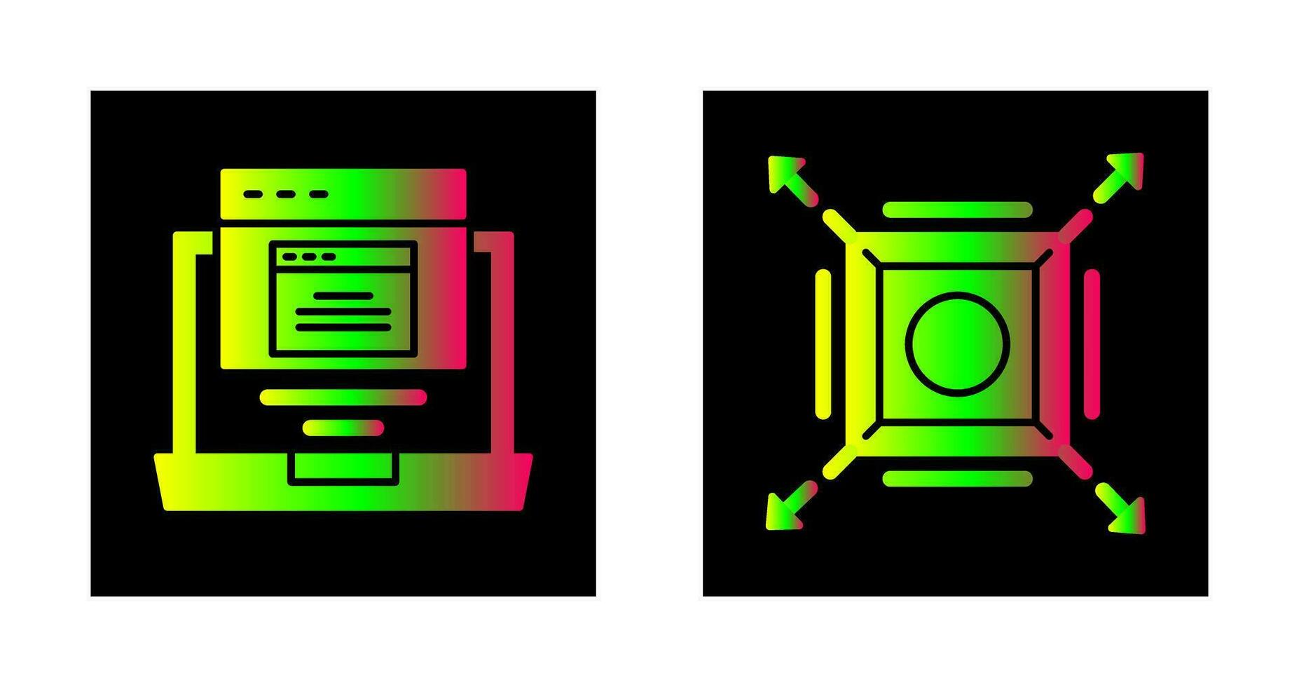 Pop Up and Maximize Icon vector