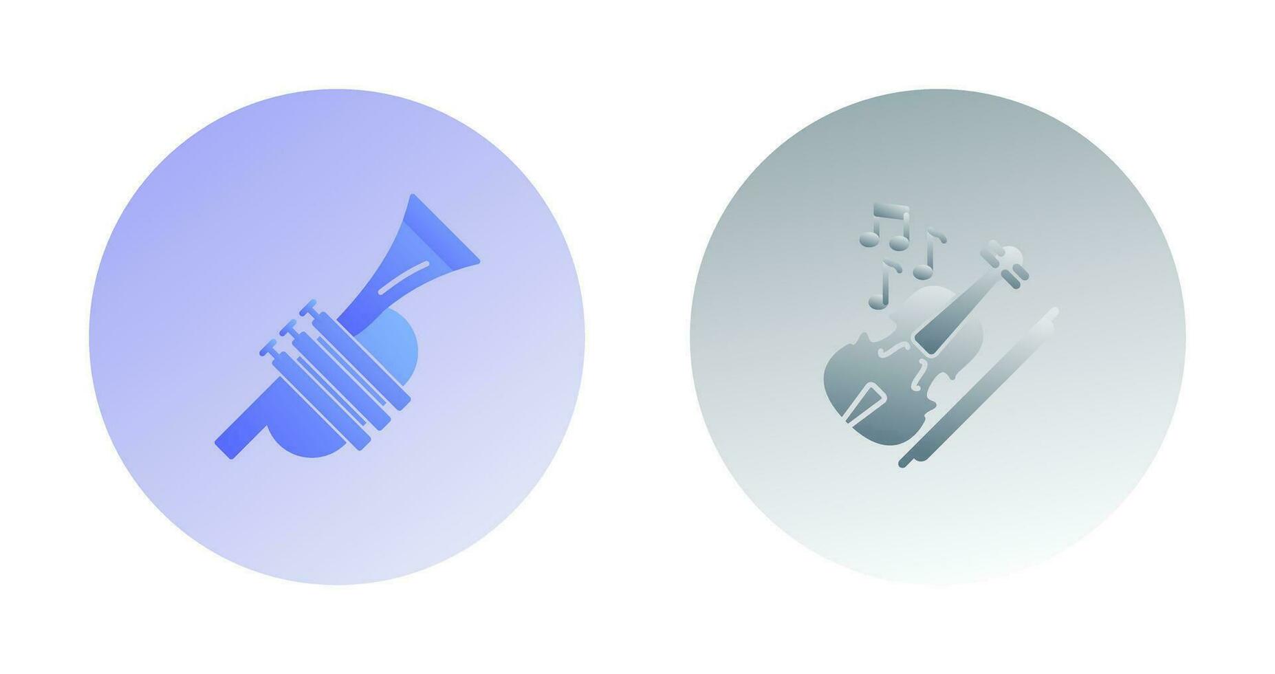 Trumpet and Violin Icon vector