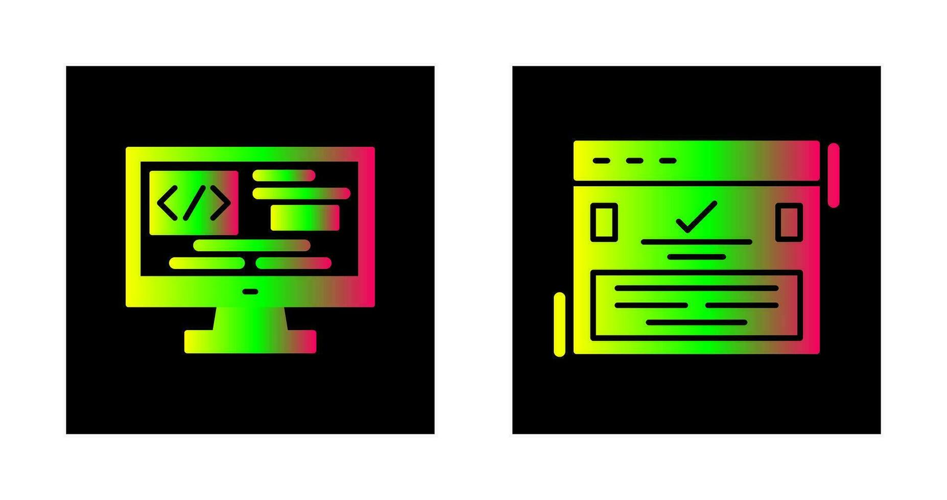 codificación y completar icono vector