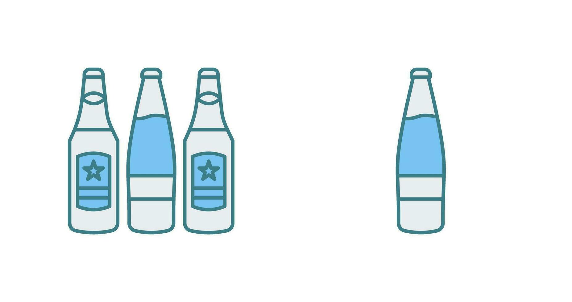 Beer Bottles and alcohol Icon vector