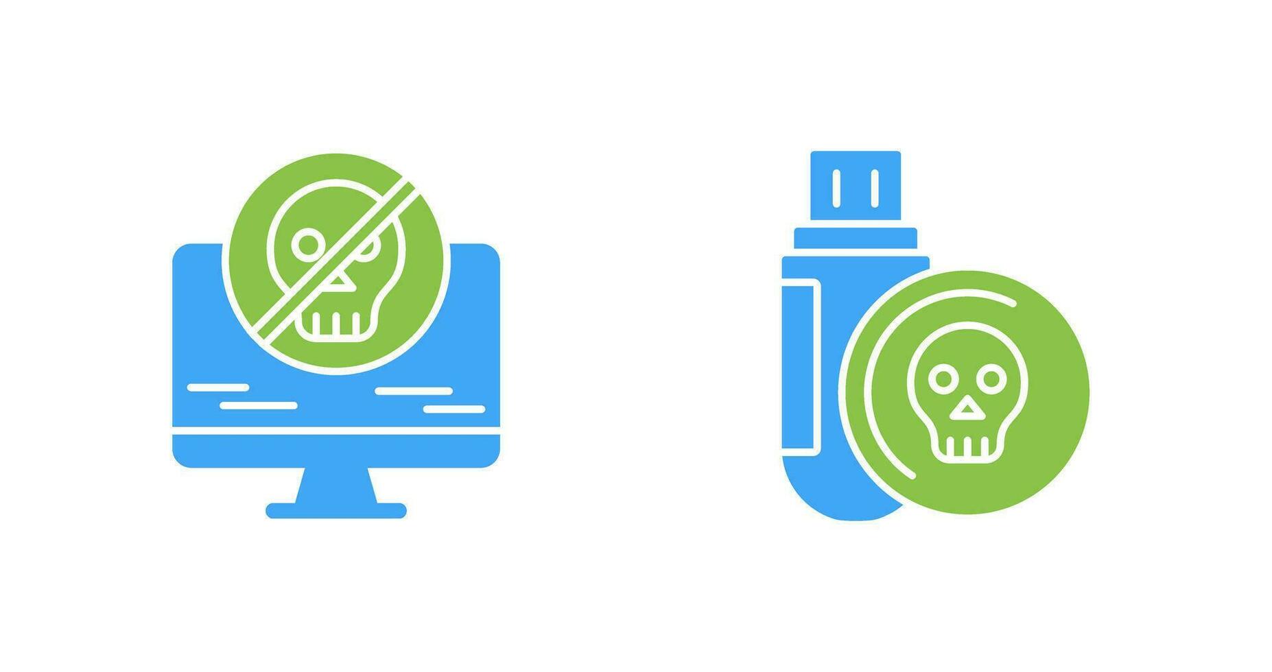 Antivirus and Infected Icon vector