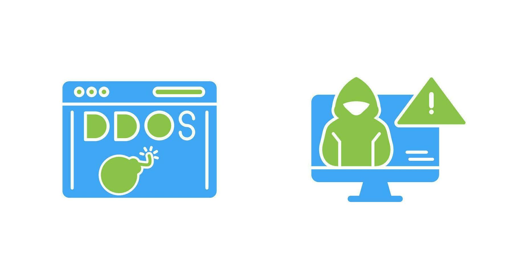 Dados Attack and Threat Icon vector